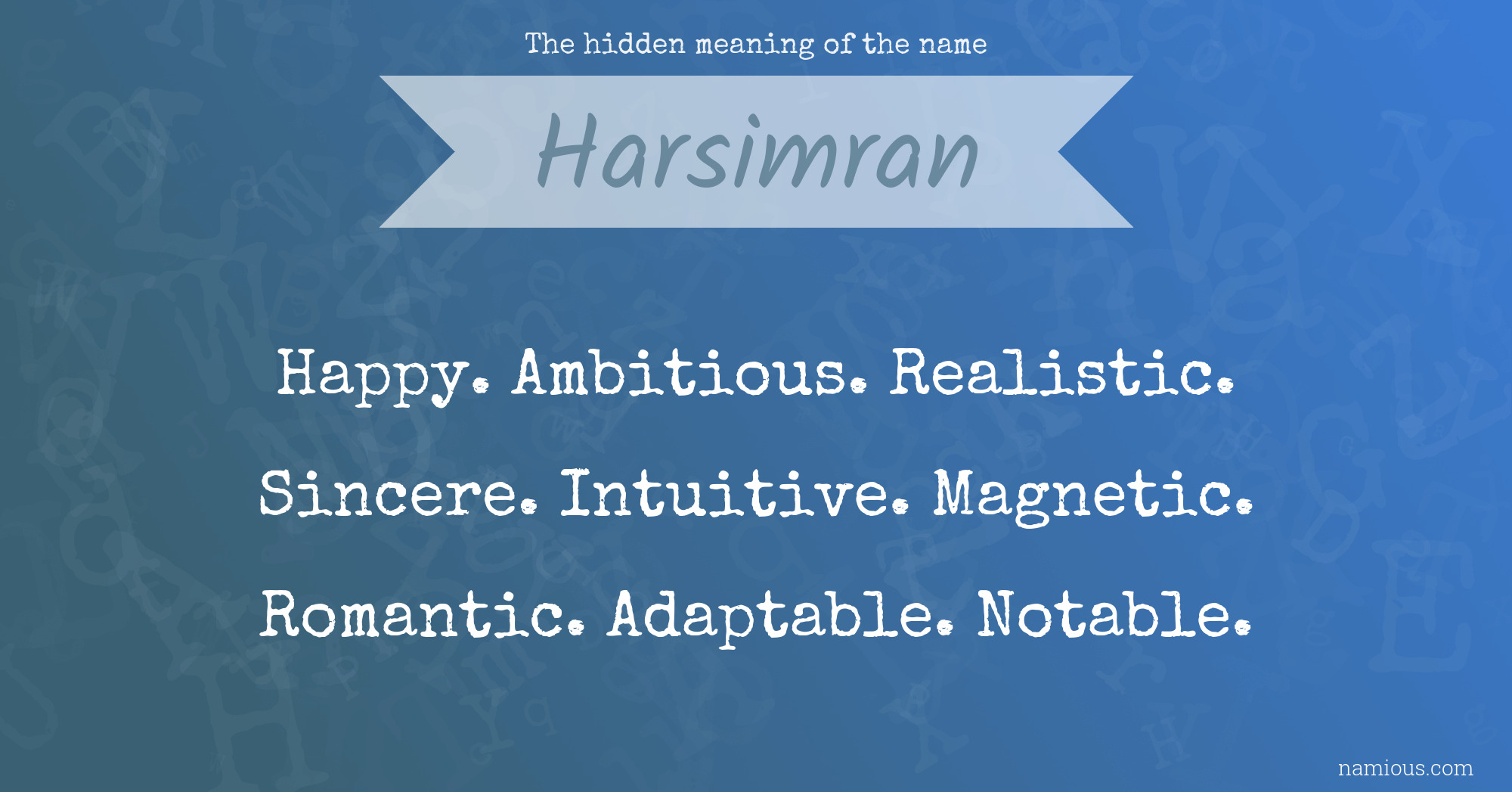 The hidden meaning of the name Harsimran