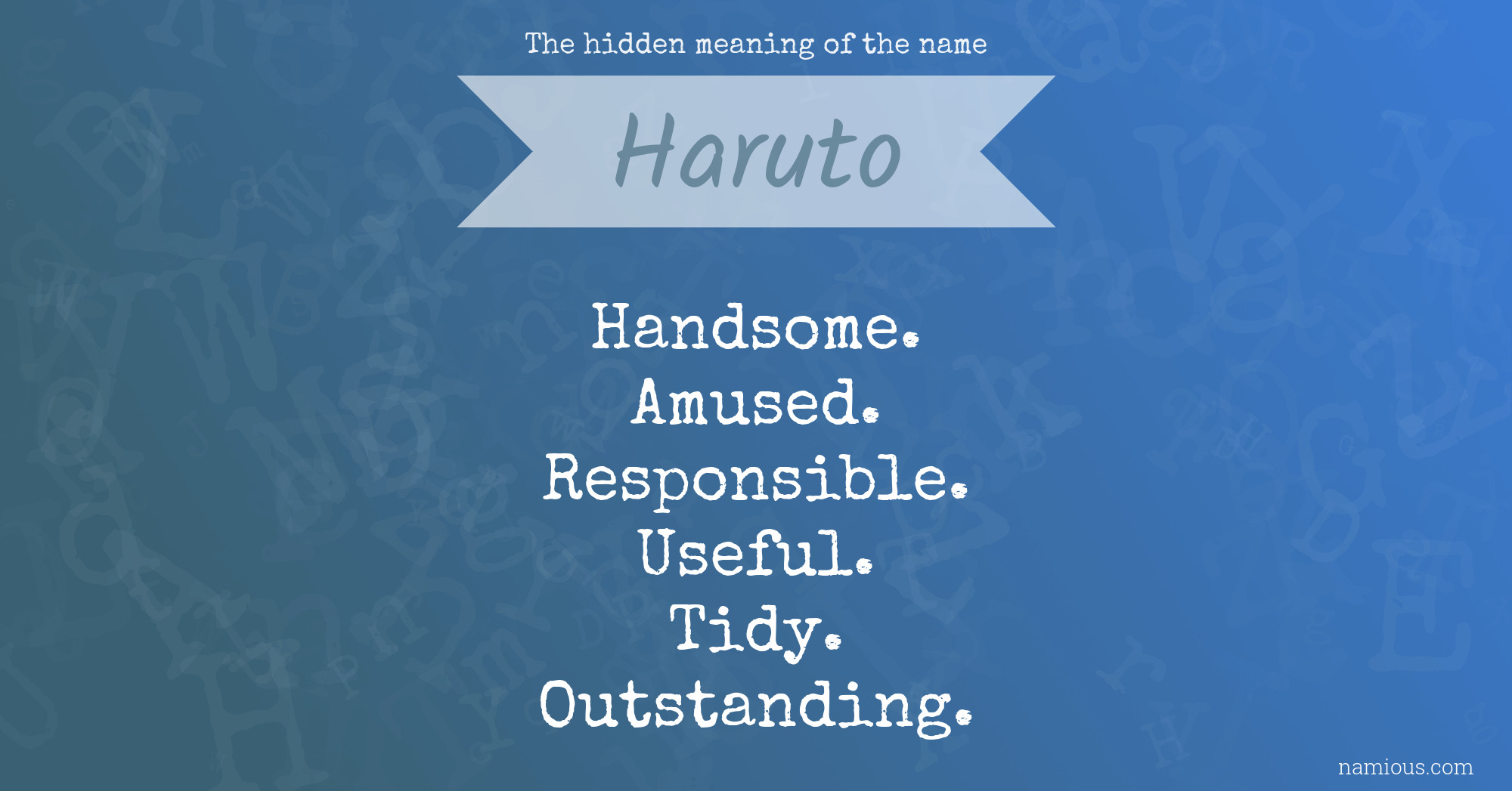 The hidden meaning of the name Haruto