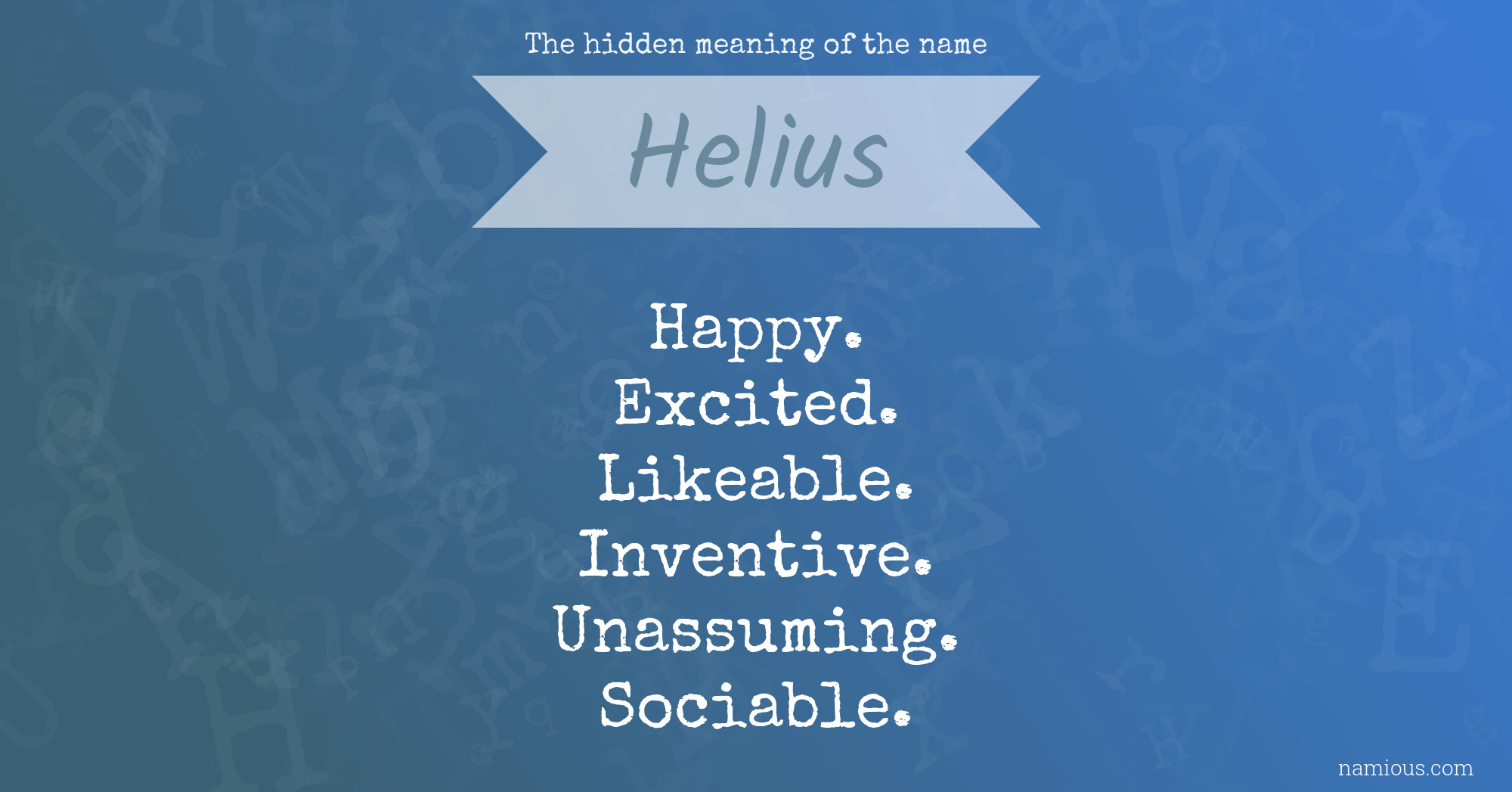 The hidden meaning of the name Helius