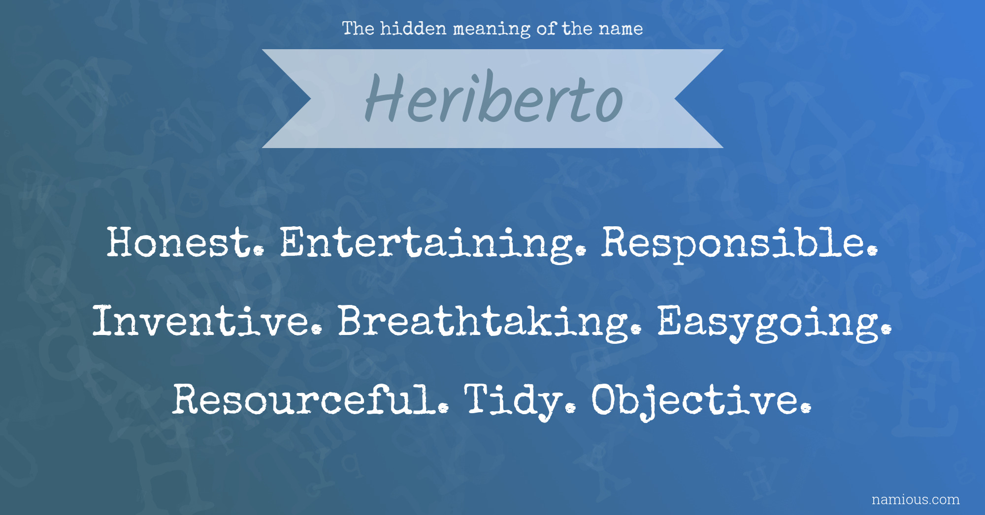 The hidden meaning of the name Heriberto