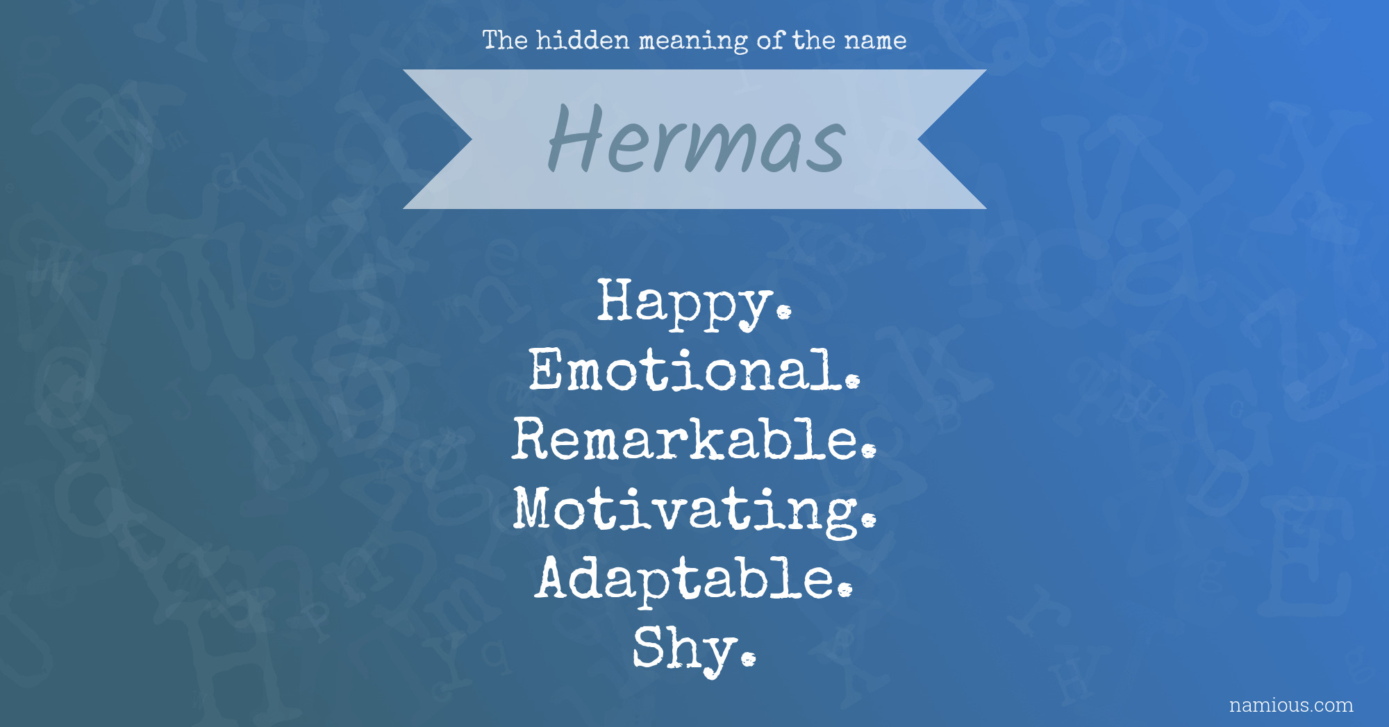 The hidden meaning of the name Hermas