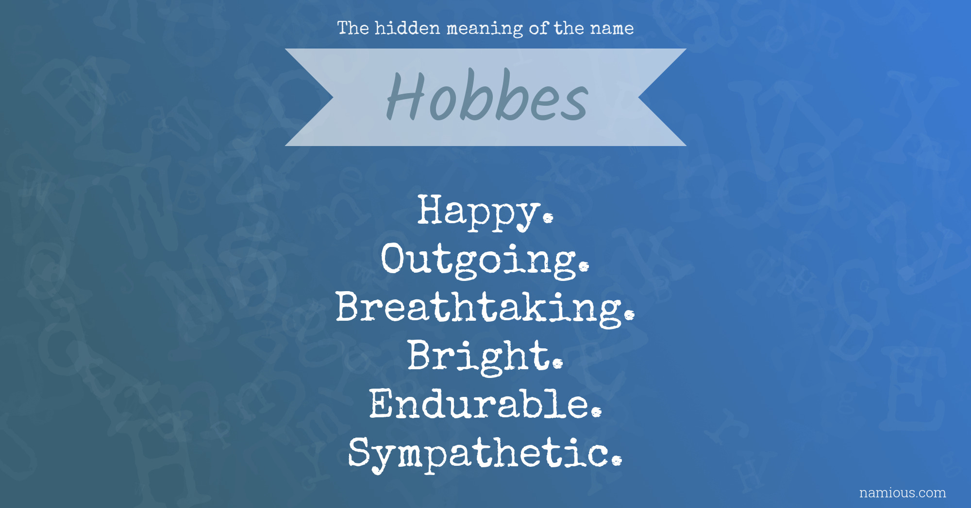 The hidden meaning of the name Hobbes