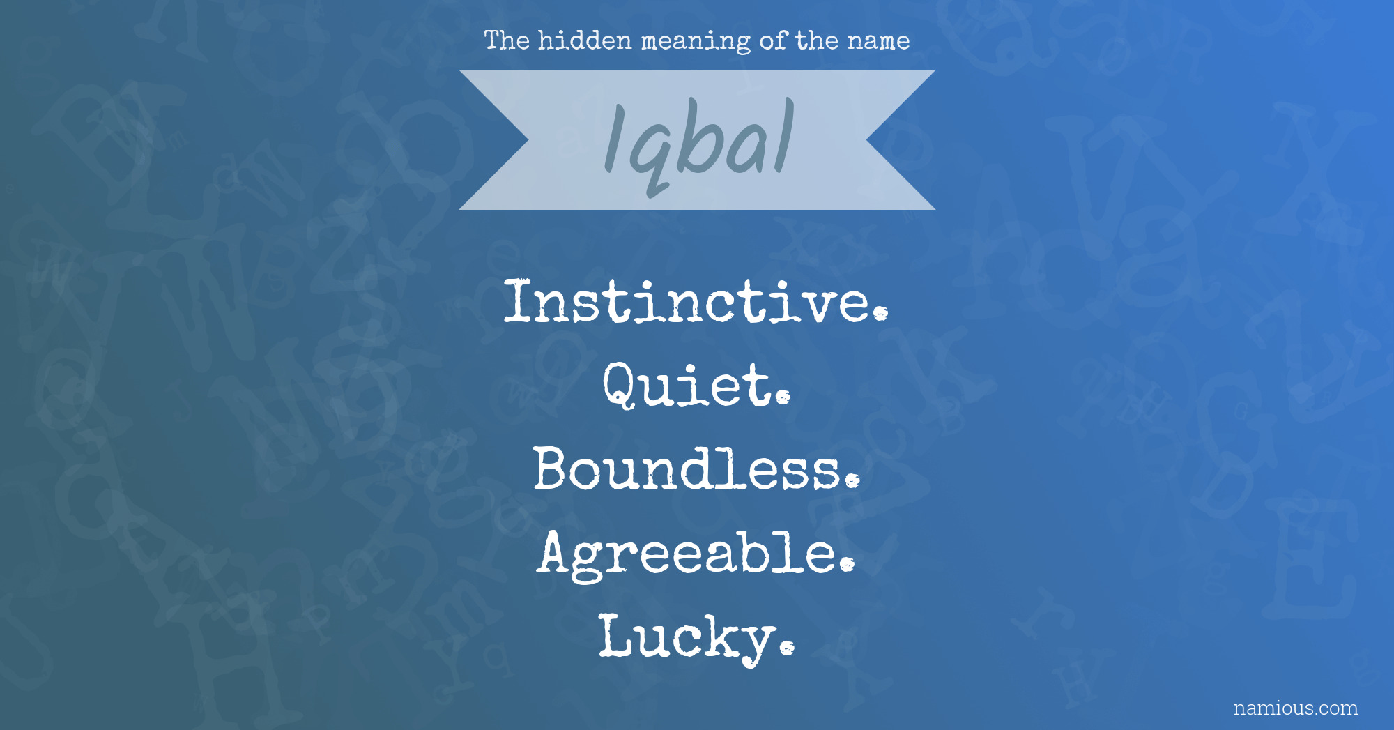 The hidden meaning of the name Iqbal | Namious