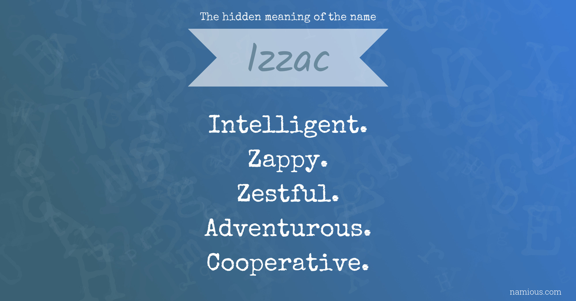 The hidden meaning of the name Izzac