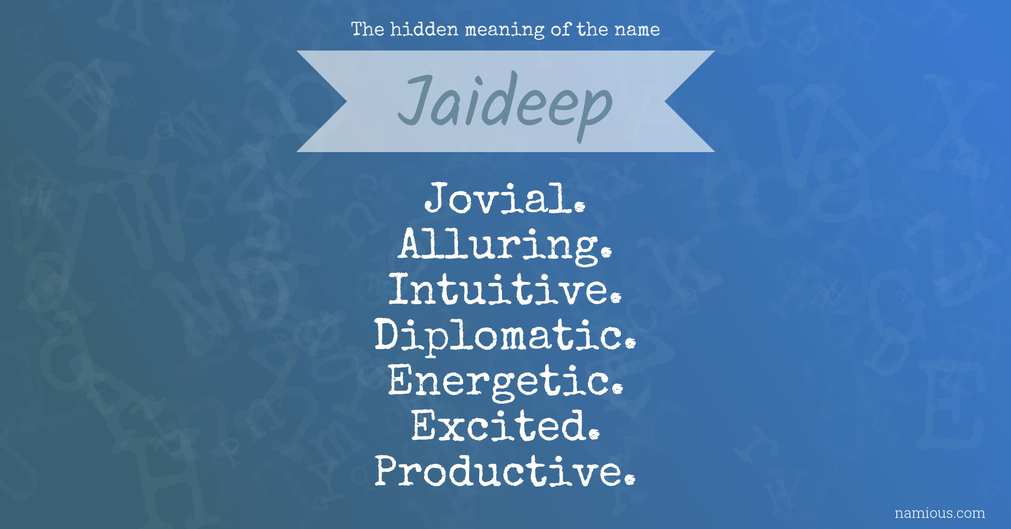 The hidden meaning of the name Jaideep