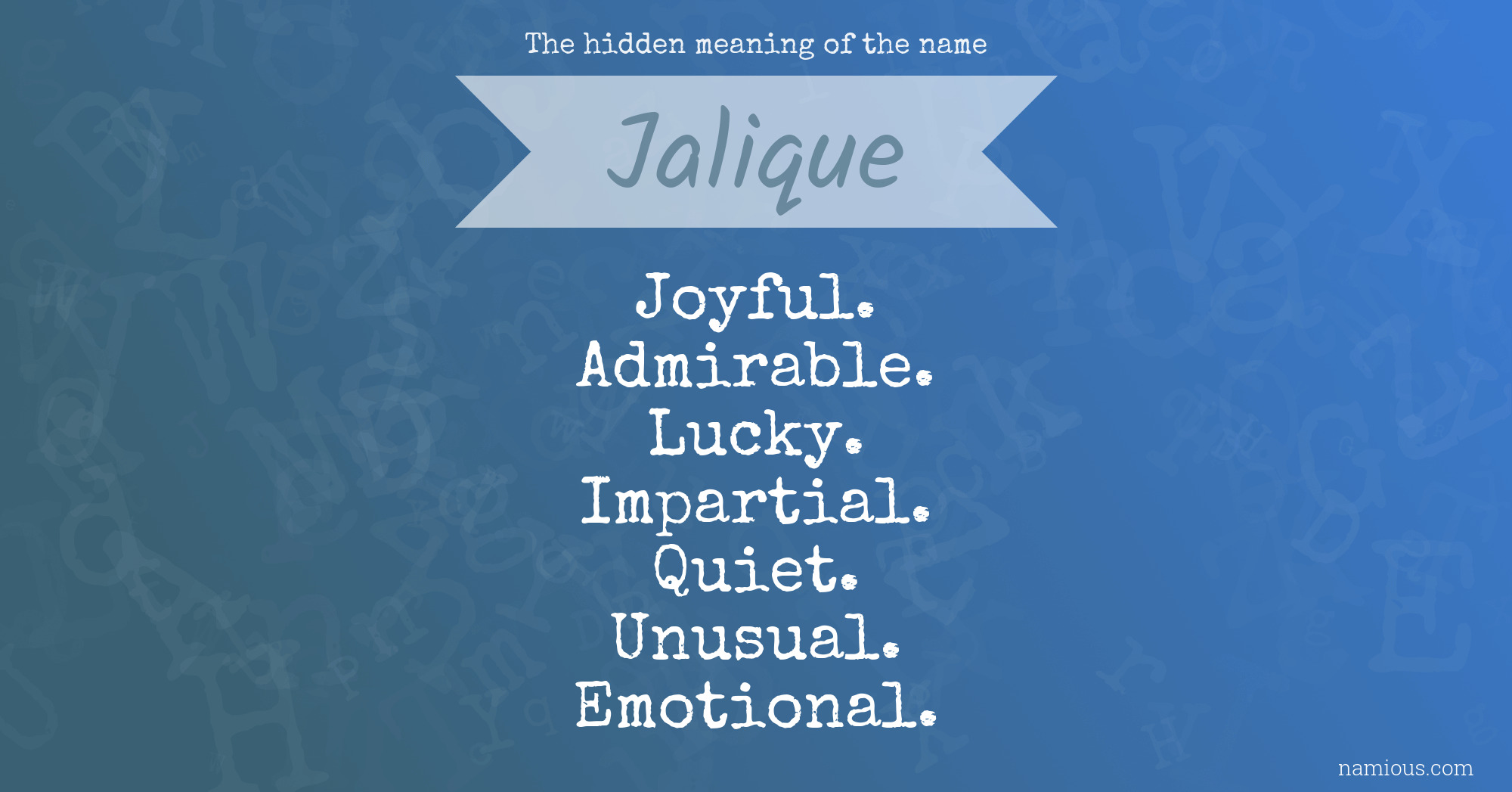 The hidden meaning of the name Jalique