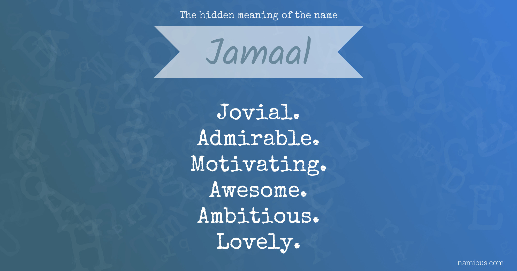 Jamaal Name Meaning