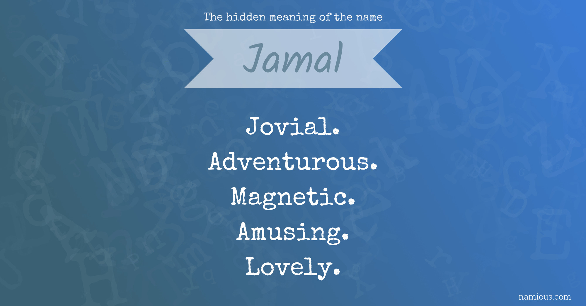 Jamal Meaning In Arabic