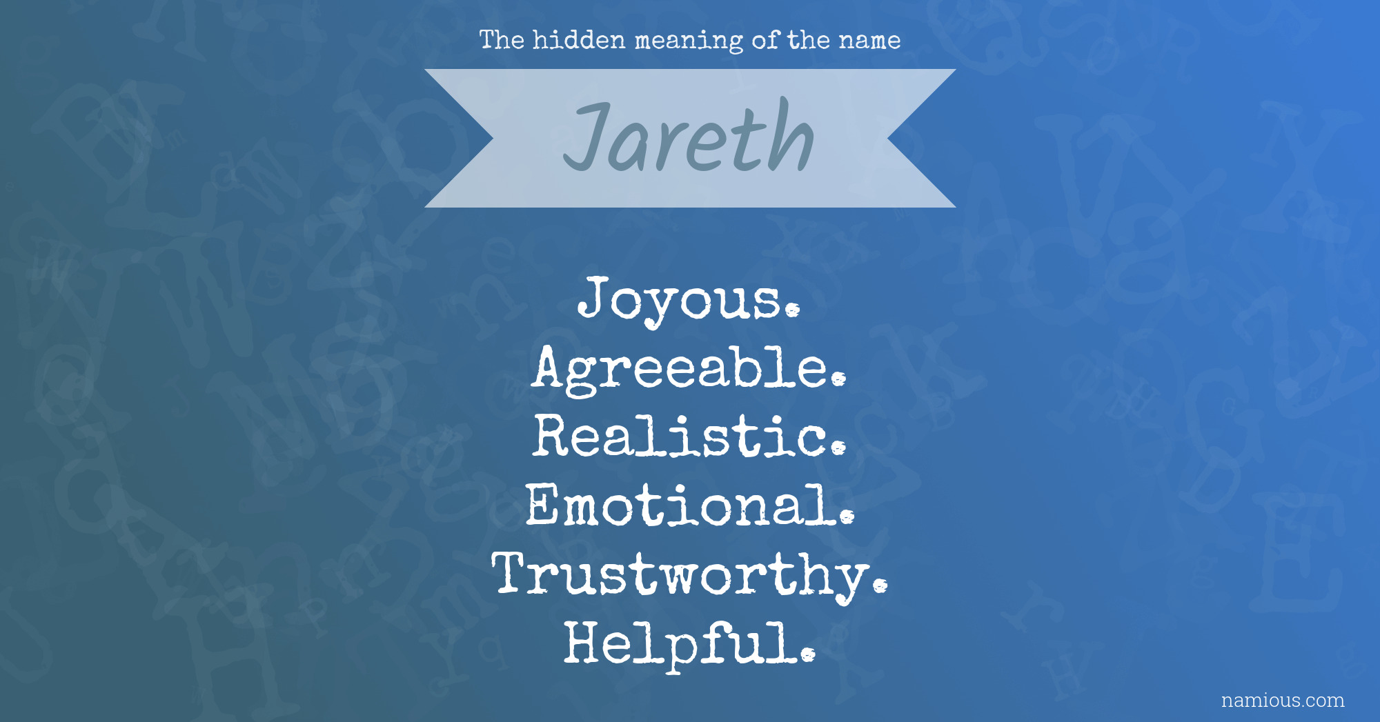 The hidden meaning of the name Jareth