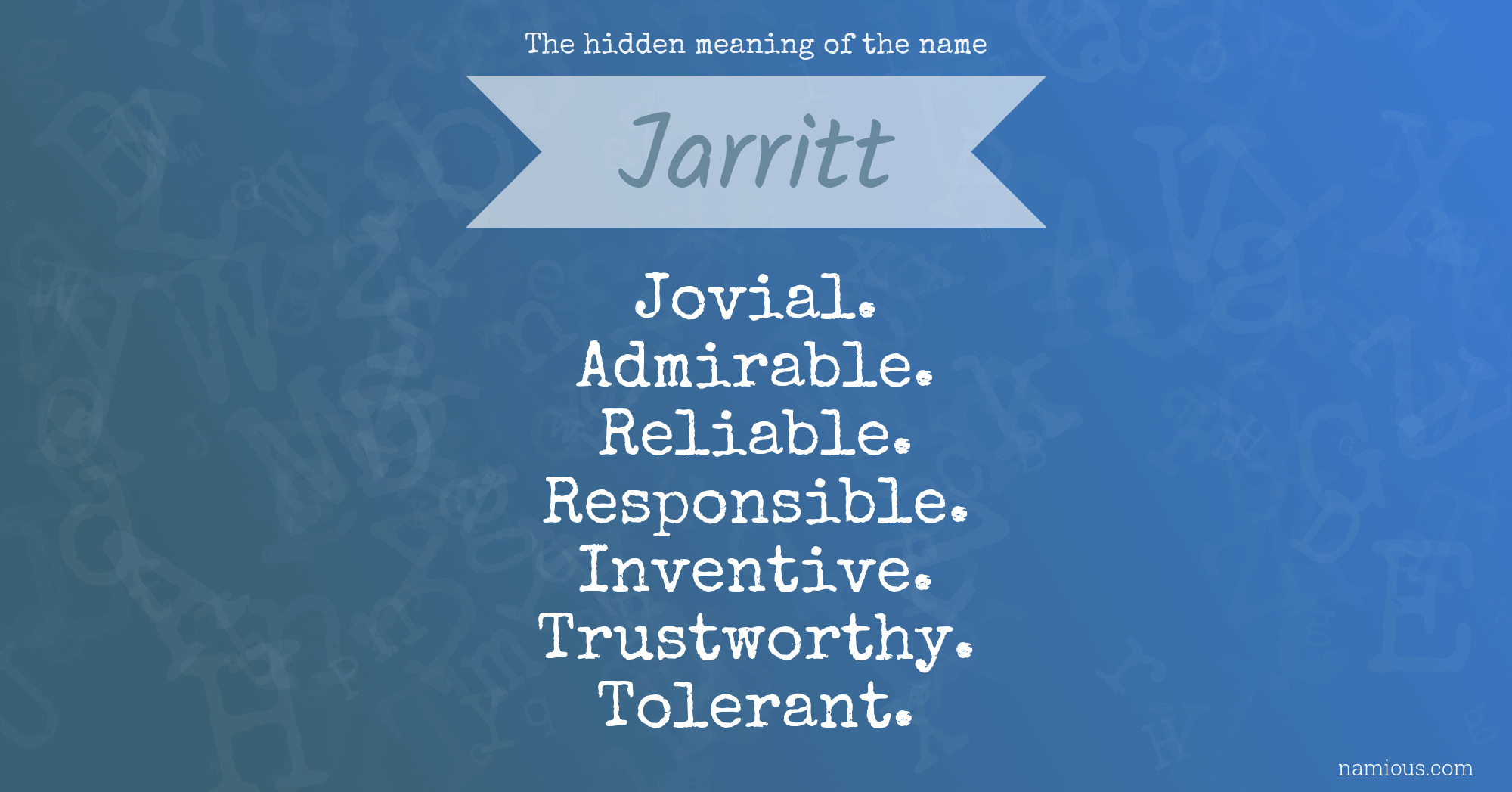 The hidden meaning of the name Jarritt