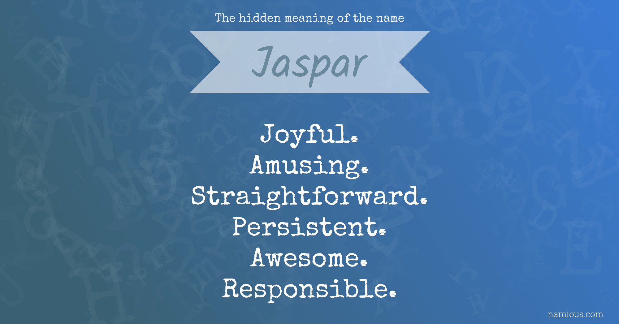 The hidden meaning of the name Jaspar