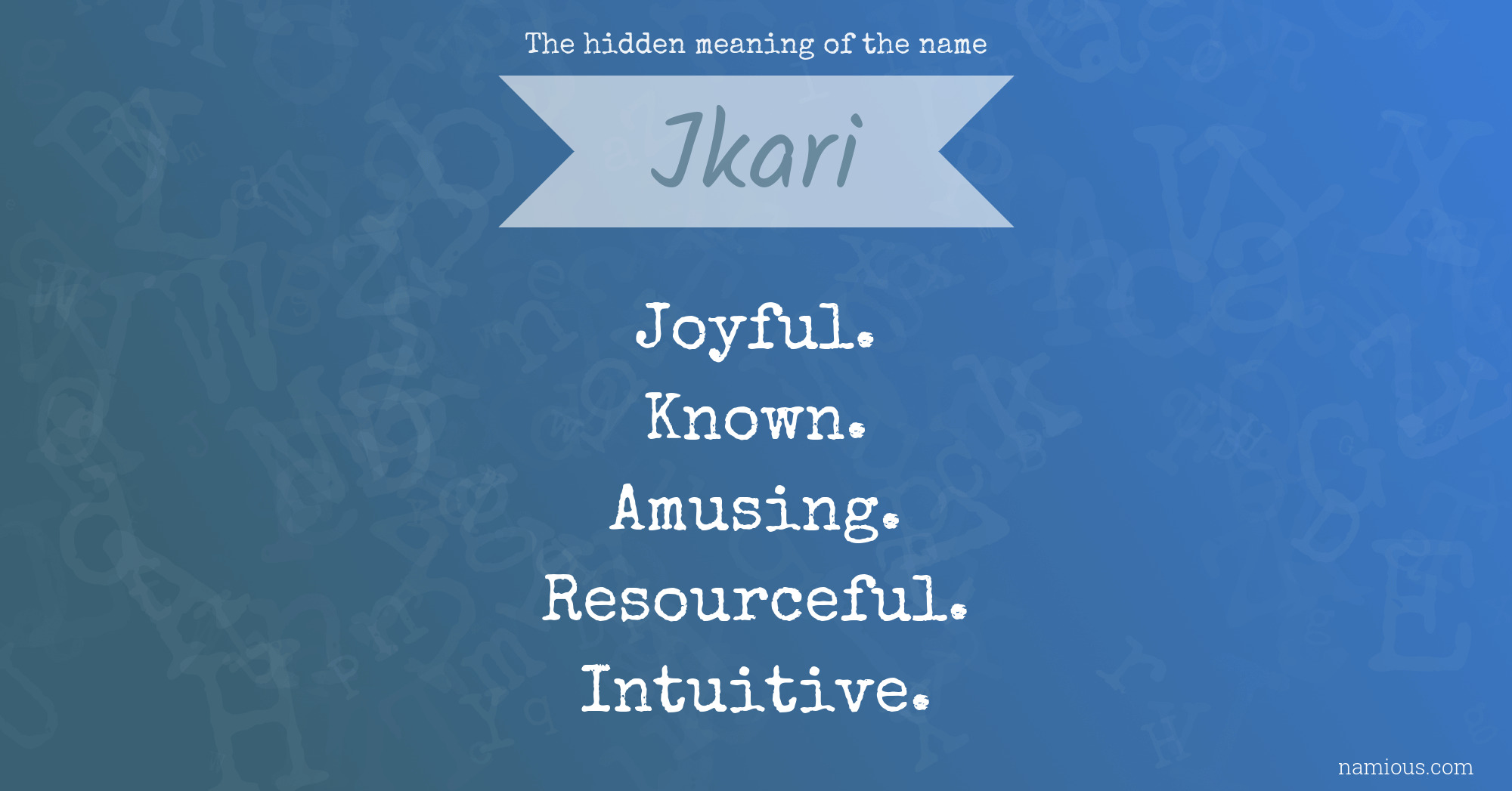 The hidden meaning of the name Jkari