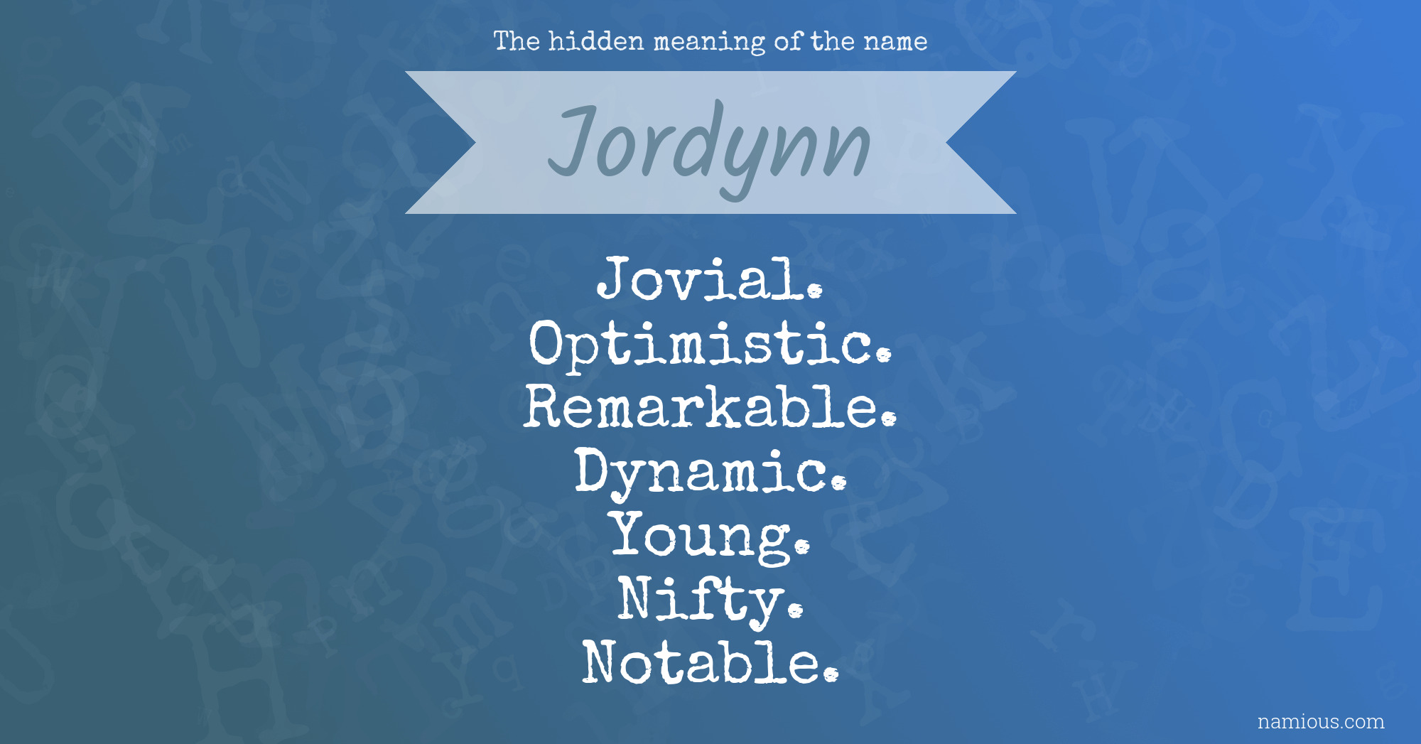 The hidden meaning of the name Jordynn