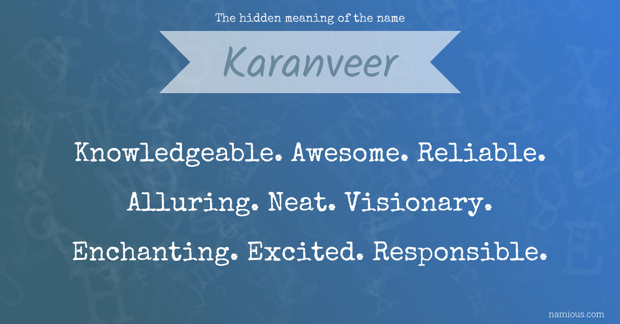 The hidden meaning of the name Karanveer