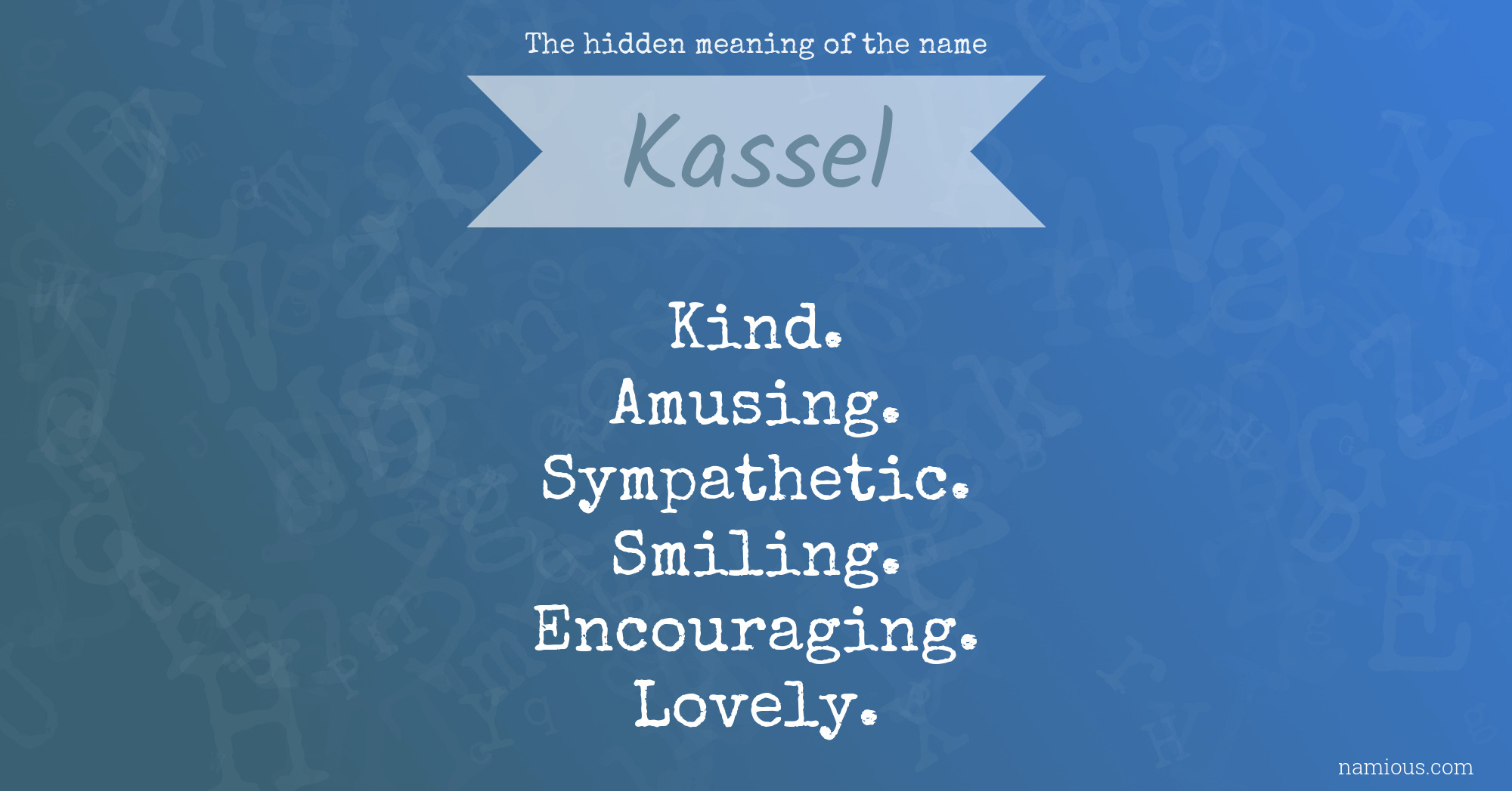 The hidden meaning of the name Kassel