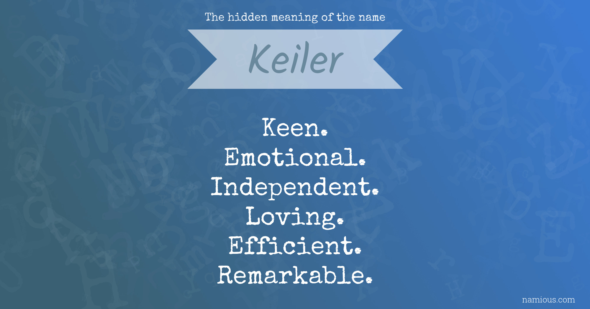 The hidden meaning of the name Keiler