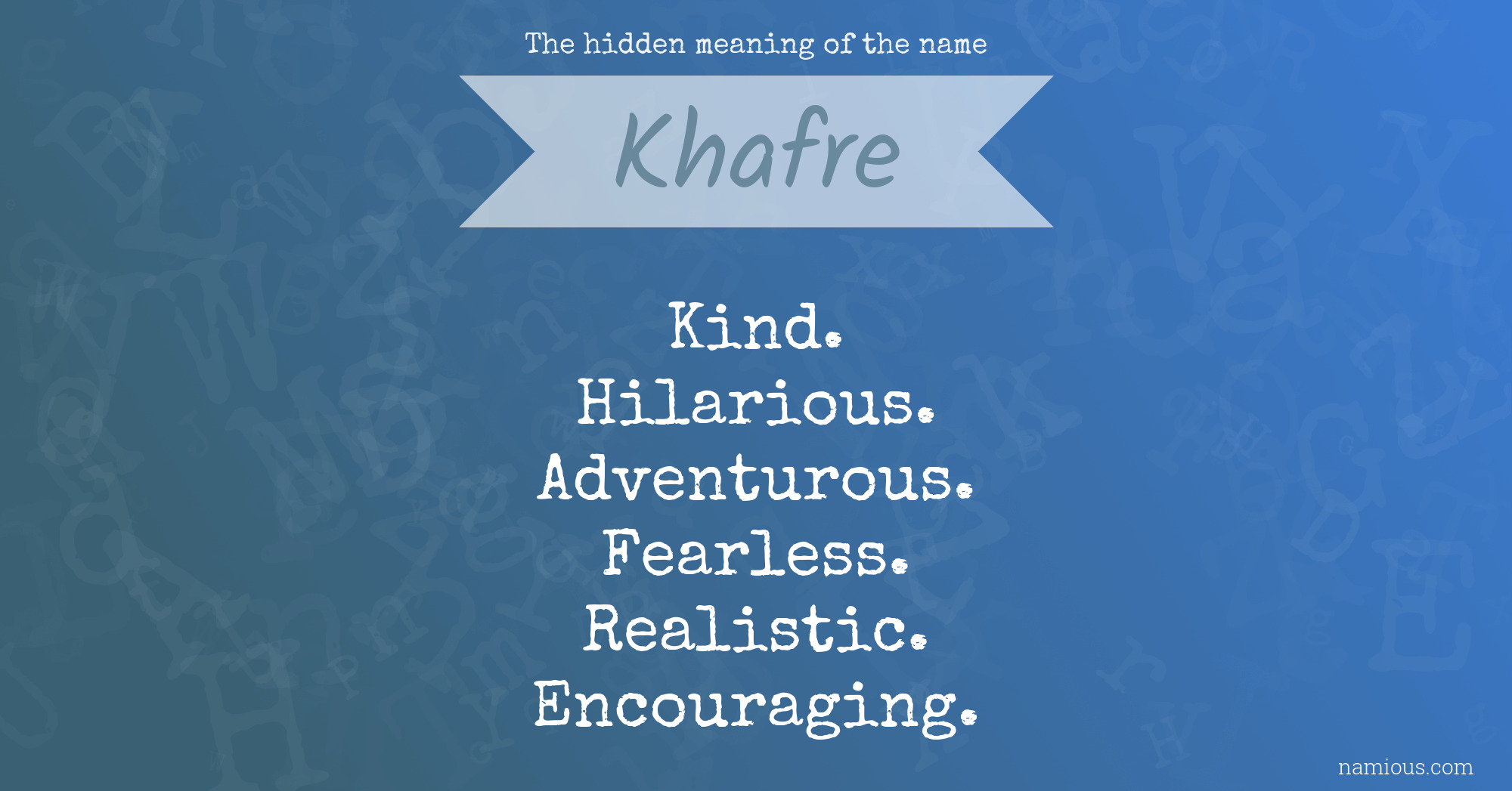 The hidden meaning of the name Khafre