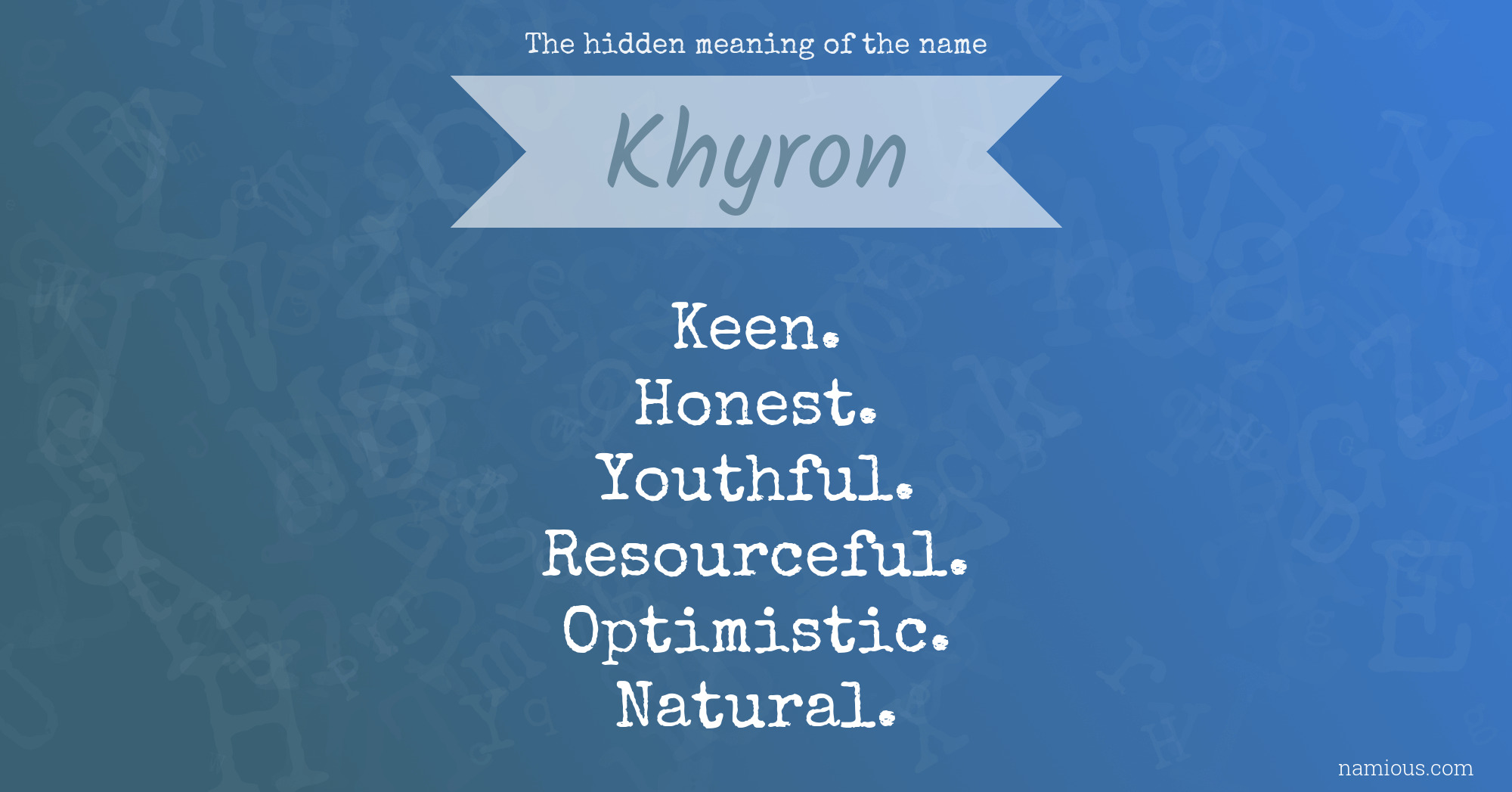 The hidden meaning of the name Khyron