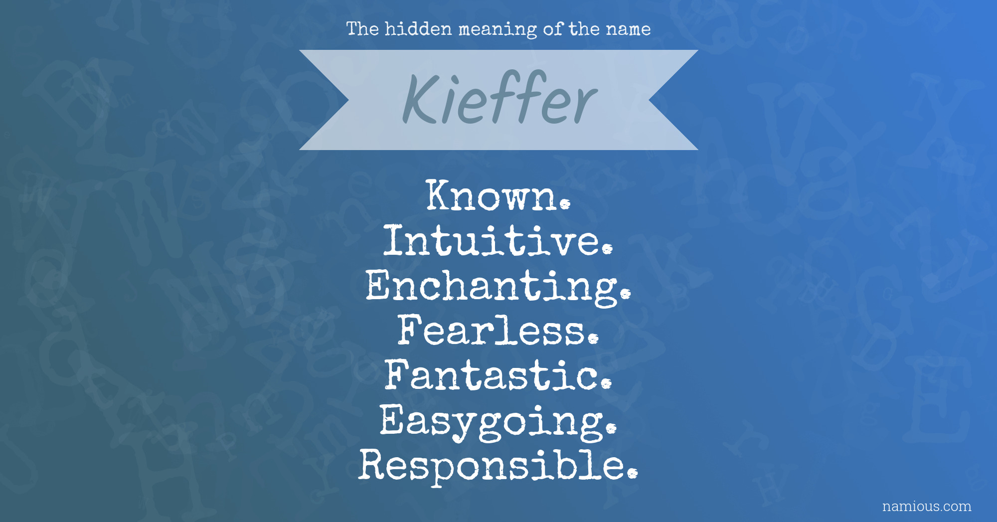 The hidden meaning of the name Kieffer