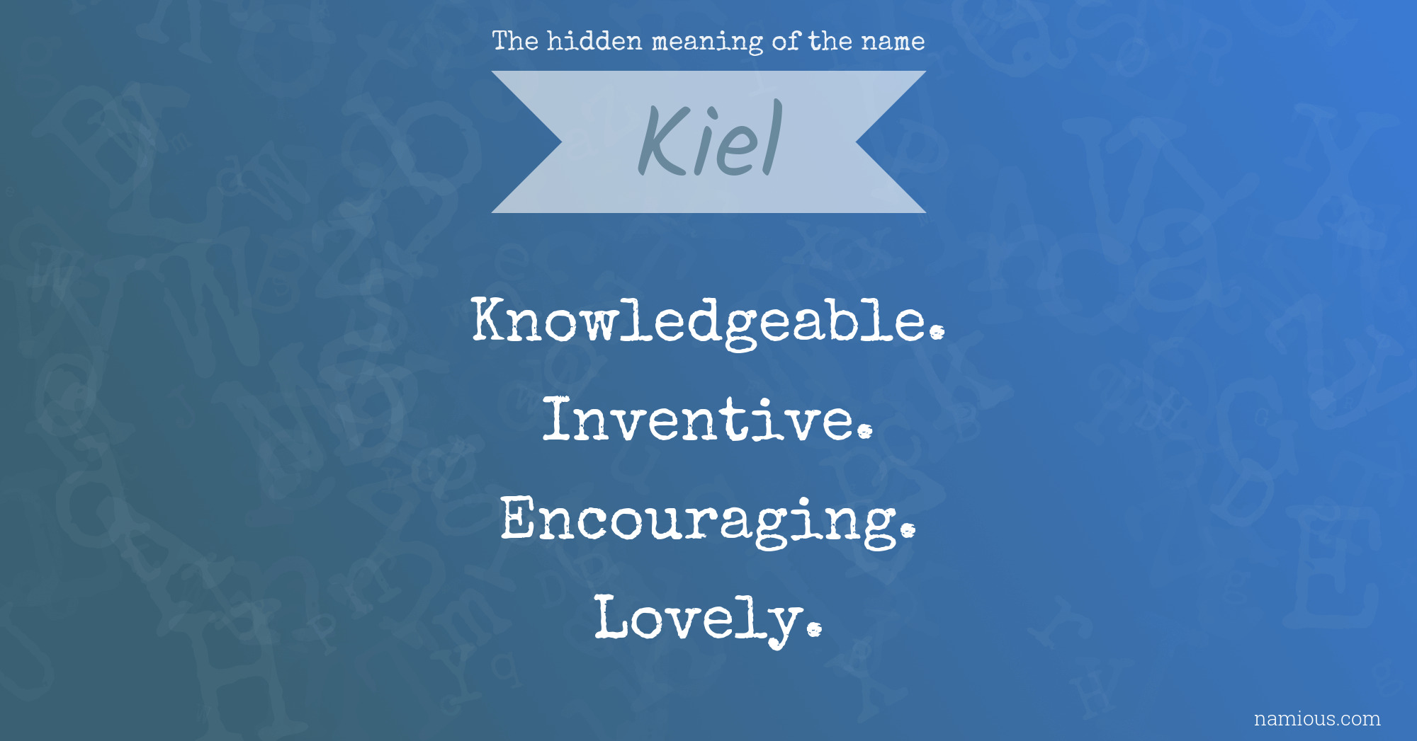 The hidden meaning of the name Kiel