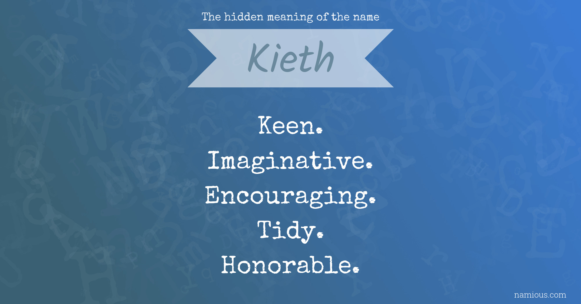 The hidden meaning of the name Kieth