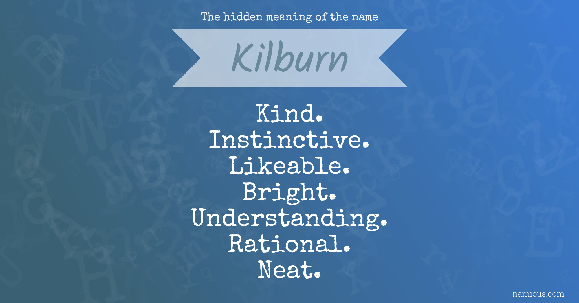 The hidden meaning of the name Kilburn