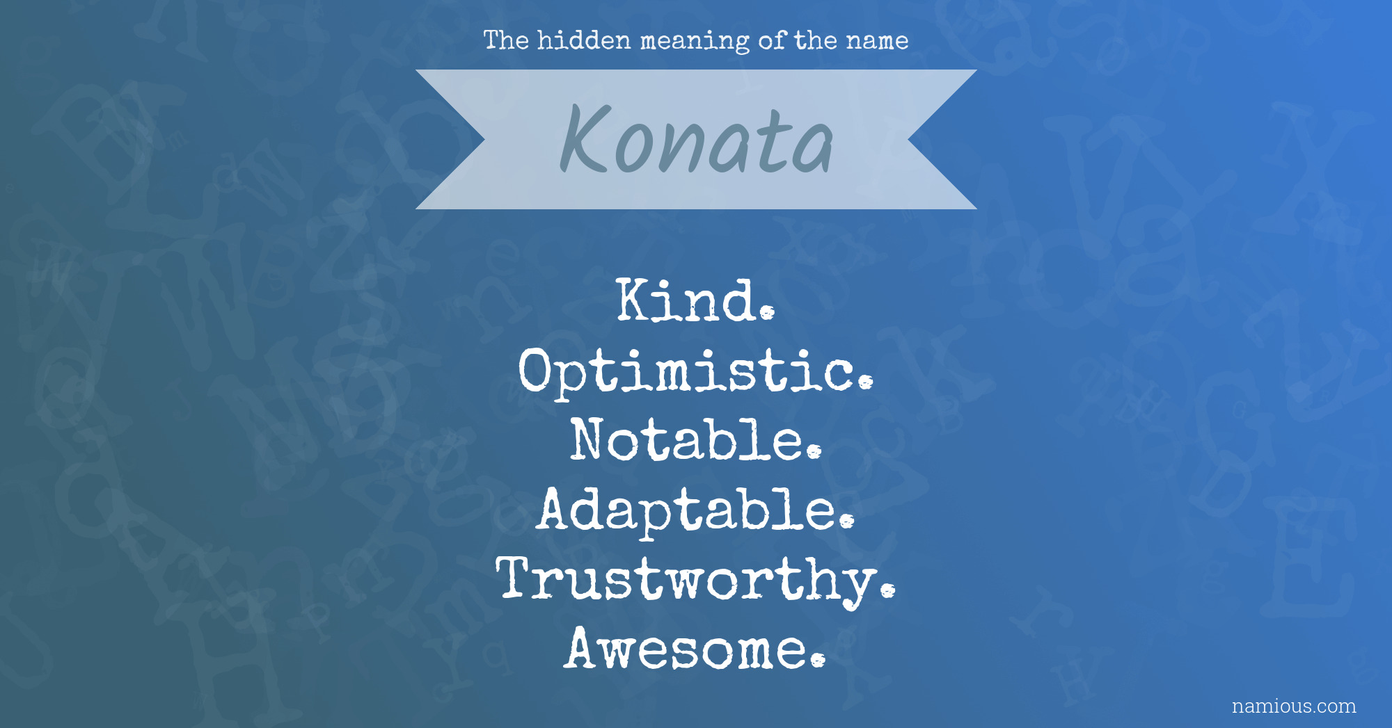 The hidden meaning of the name Konata