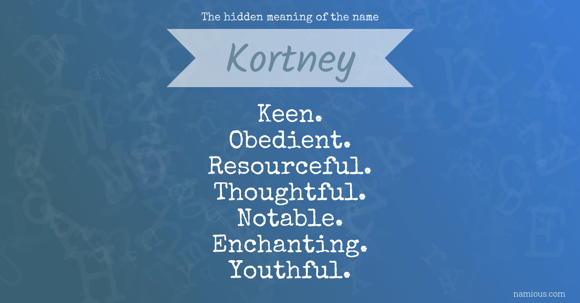 The hidden meaning of the name Kortney