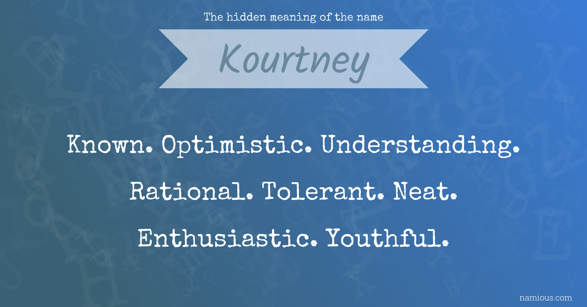 The hidden meaning of the name Kourtney