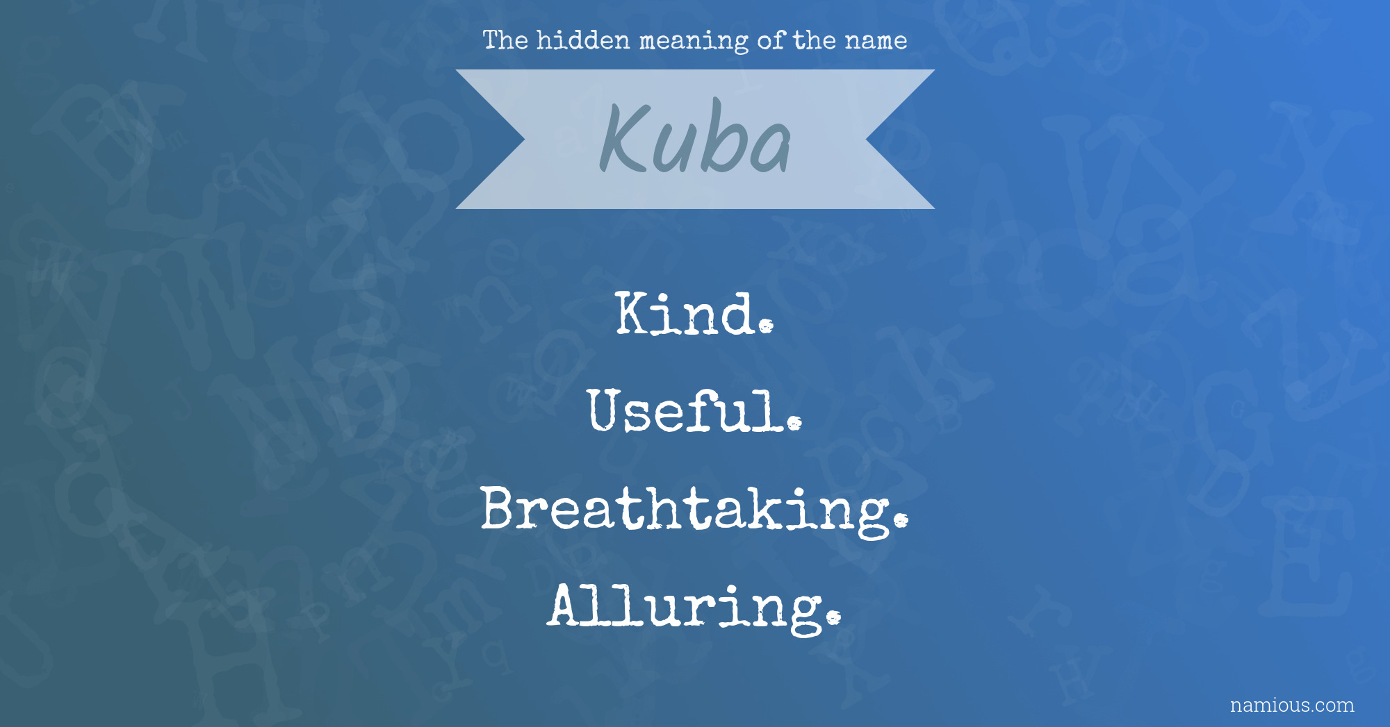 The hidden meaning of the name Kuba