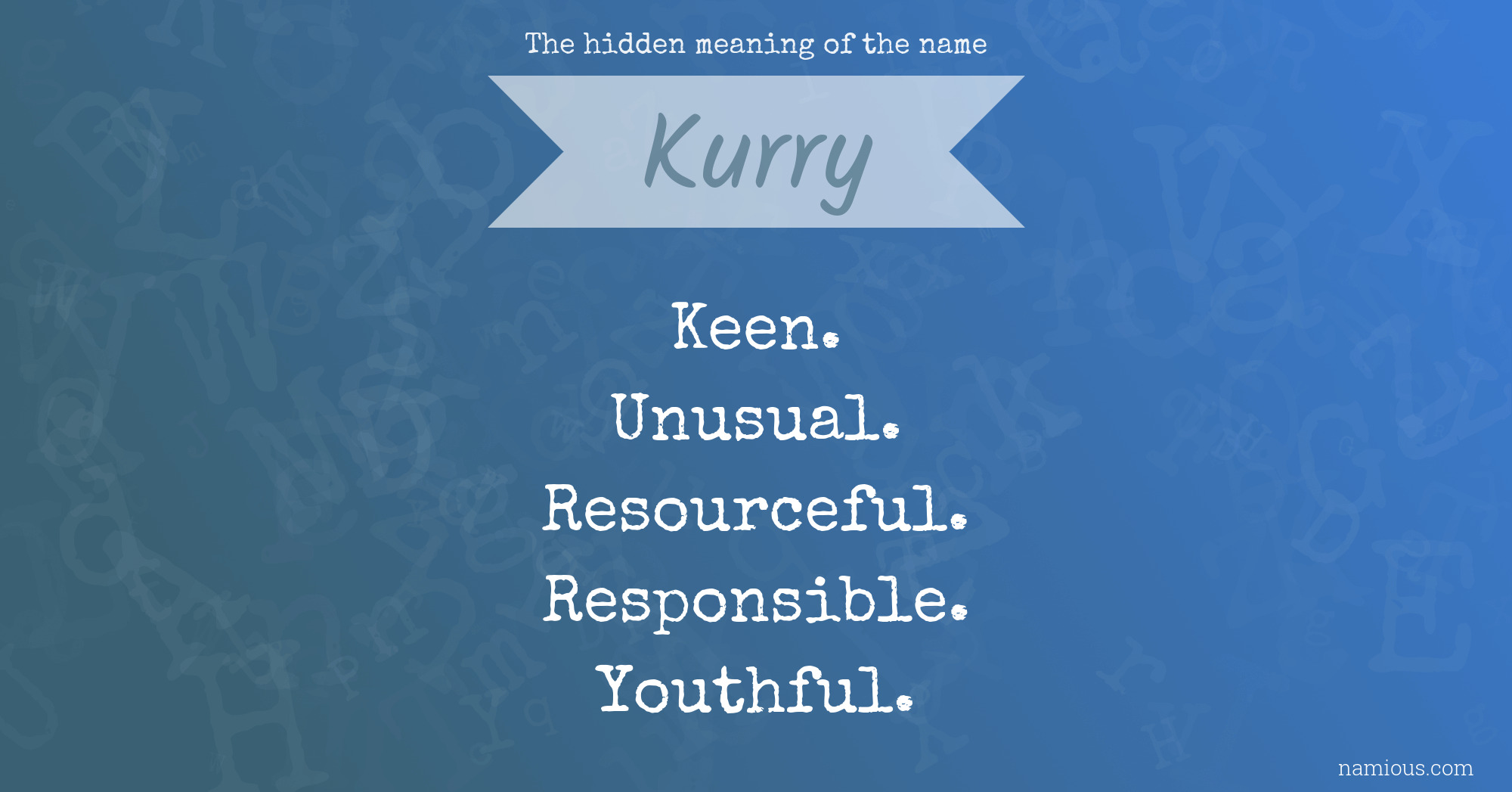 The hidden meaning of the name Kurry