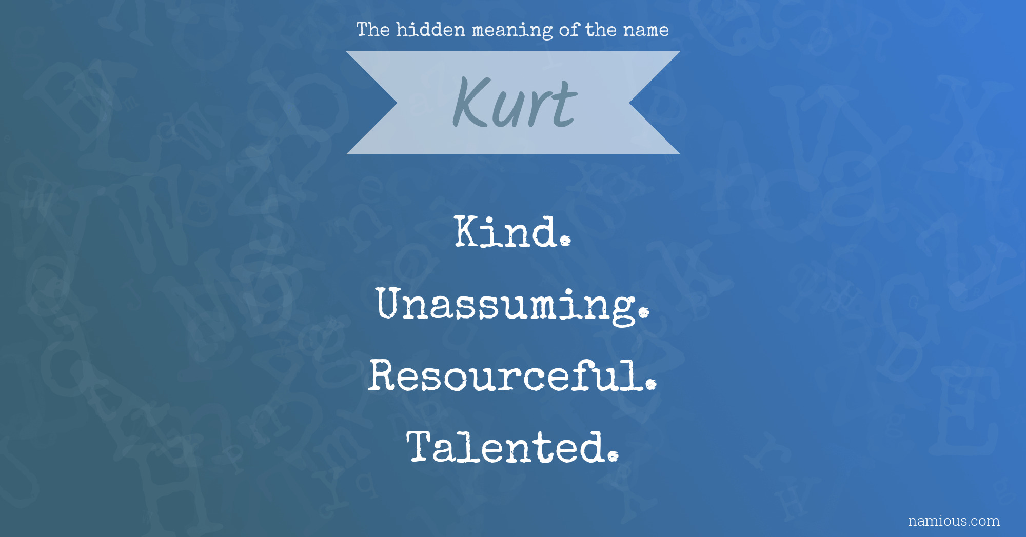 The hidden meaning of the name Kurt