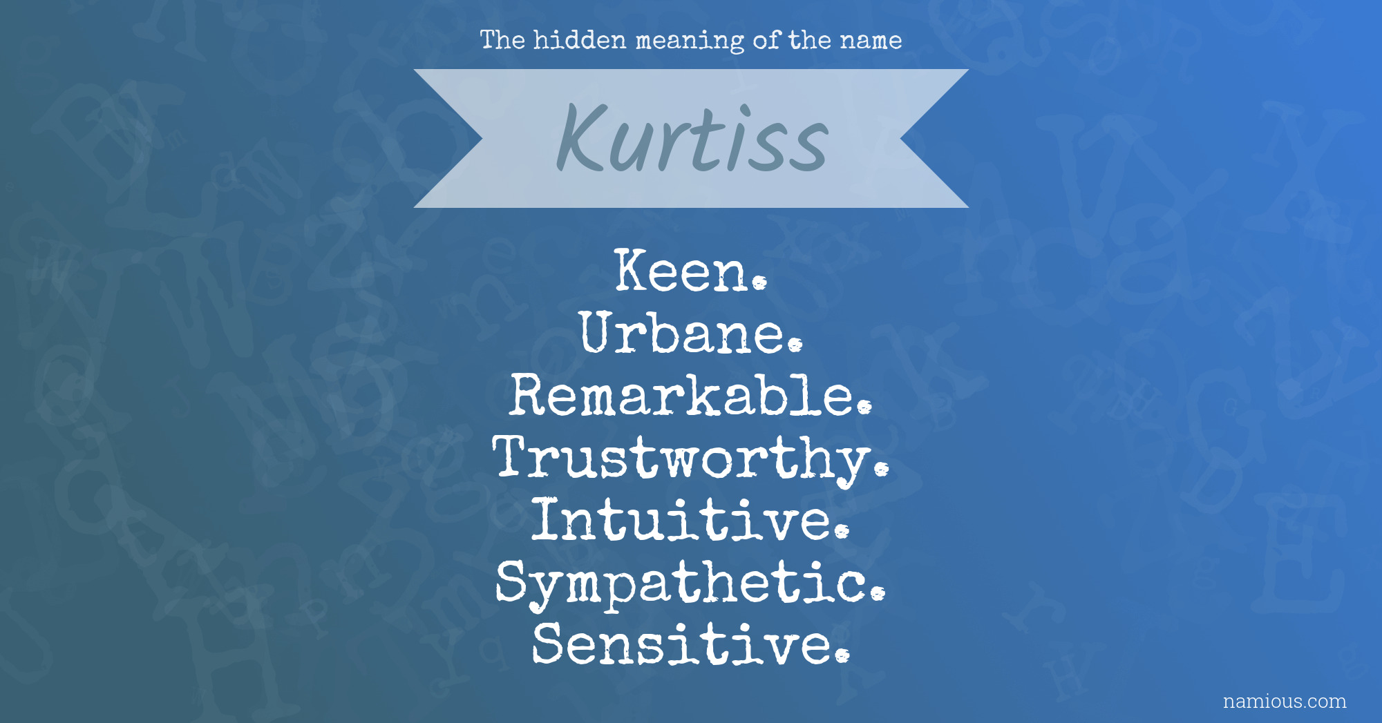 The hidden meaning of the name Kurtiss