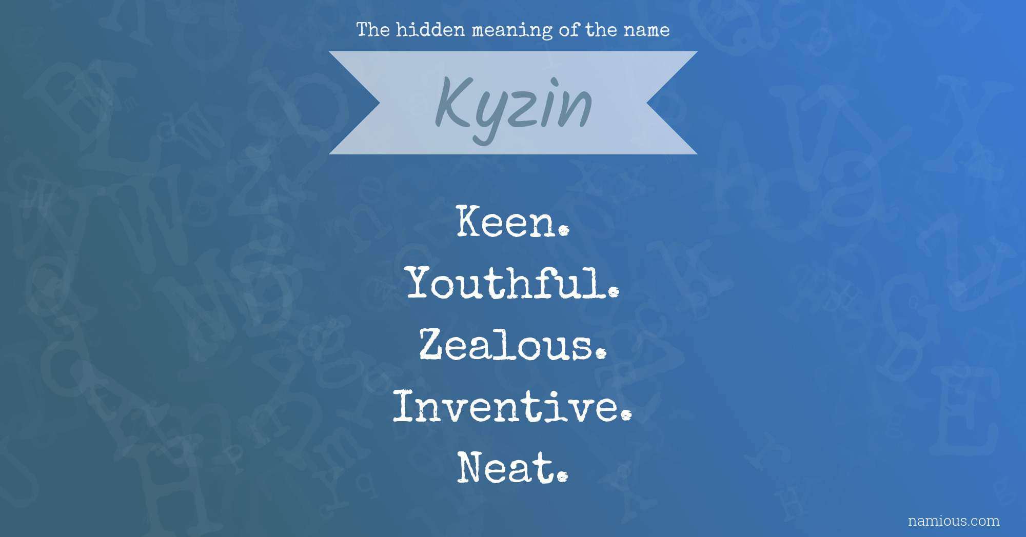 The hidden meaning of the name Kyzin