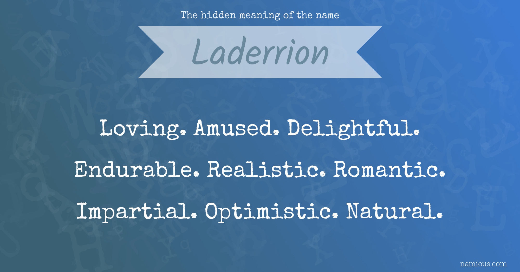 The hidden meaning of the name Laderrion