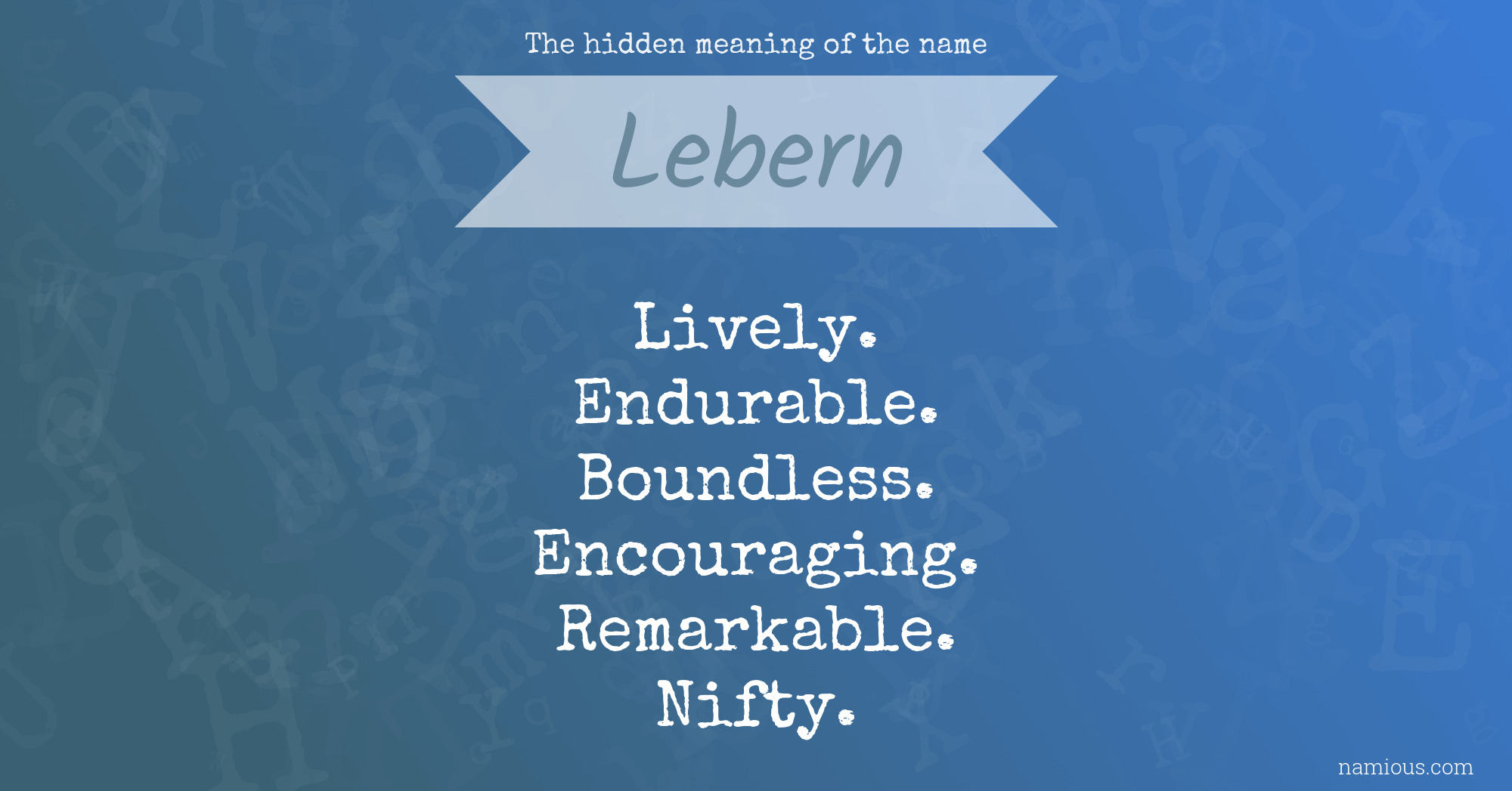 The hidden meaning of the name Lebern