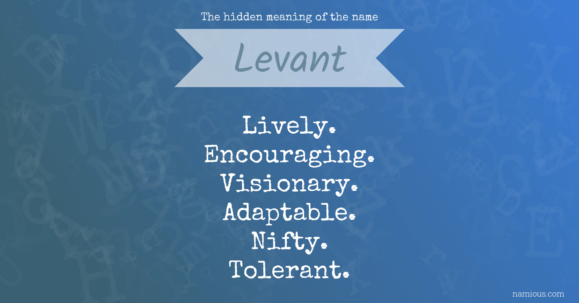 The hidden meaning of the name Levant