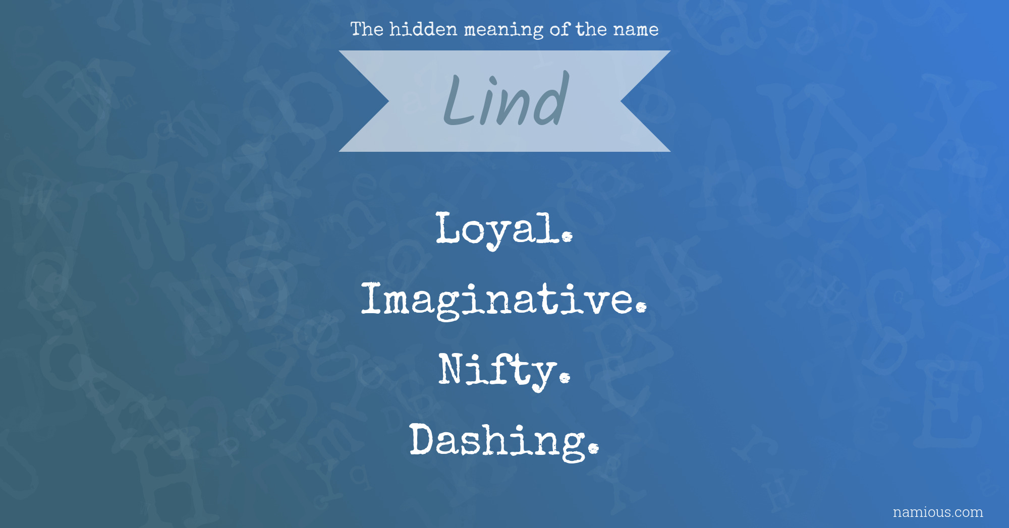 The hidden meaning of the name Lind