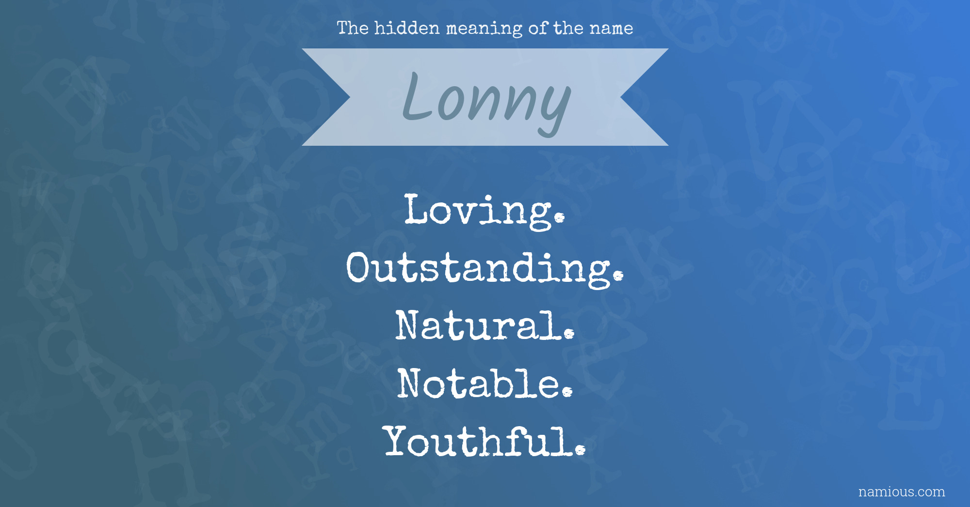 The hidden meaning of the name Lonny