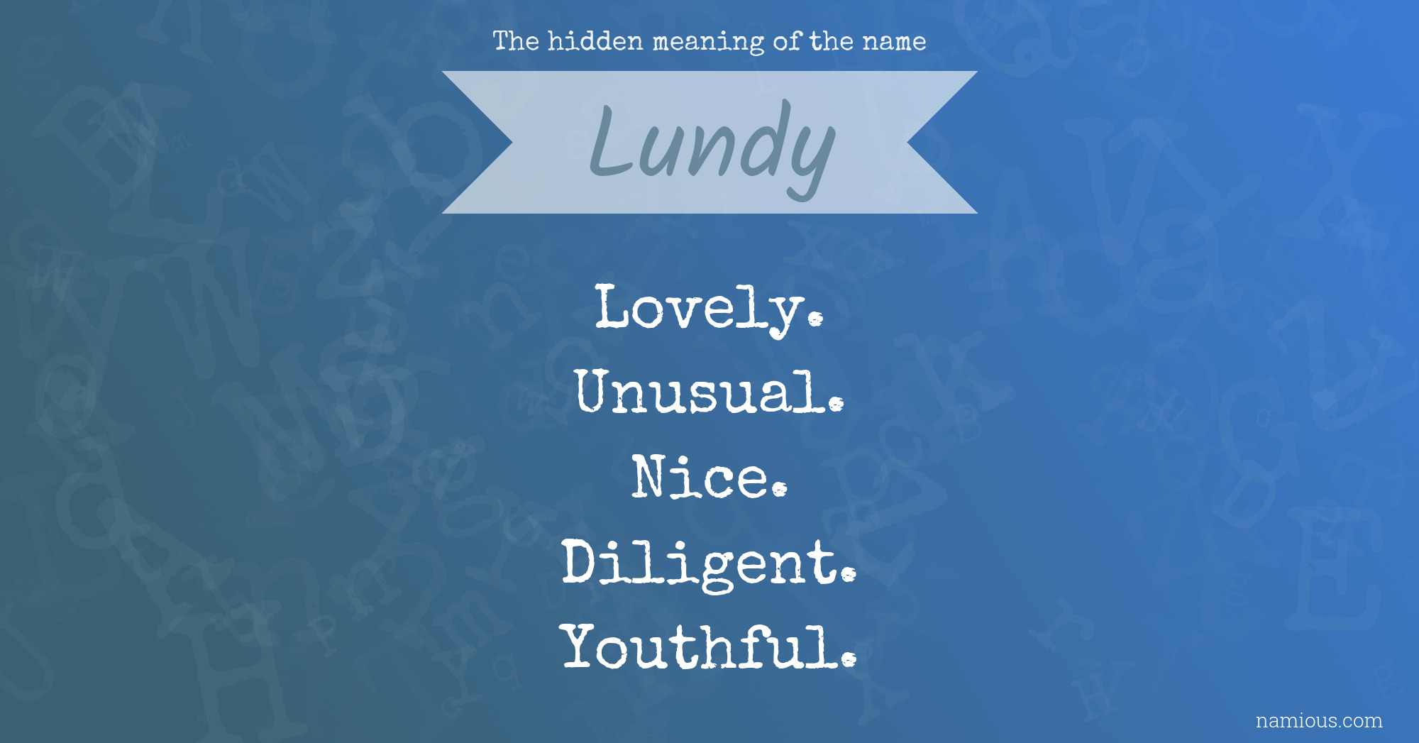 The hidden meaning of the name Lundy