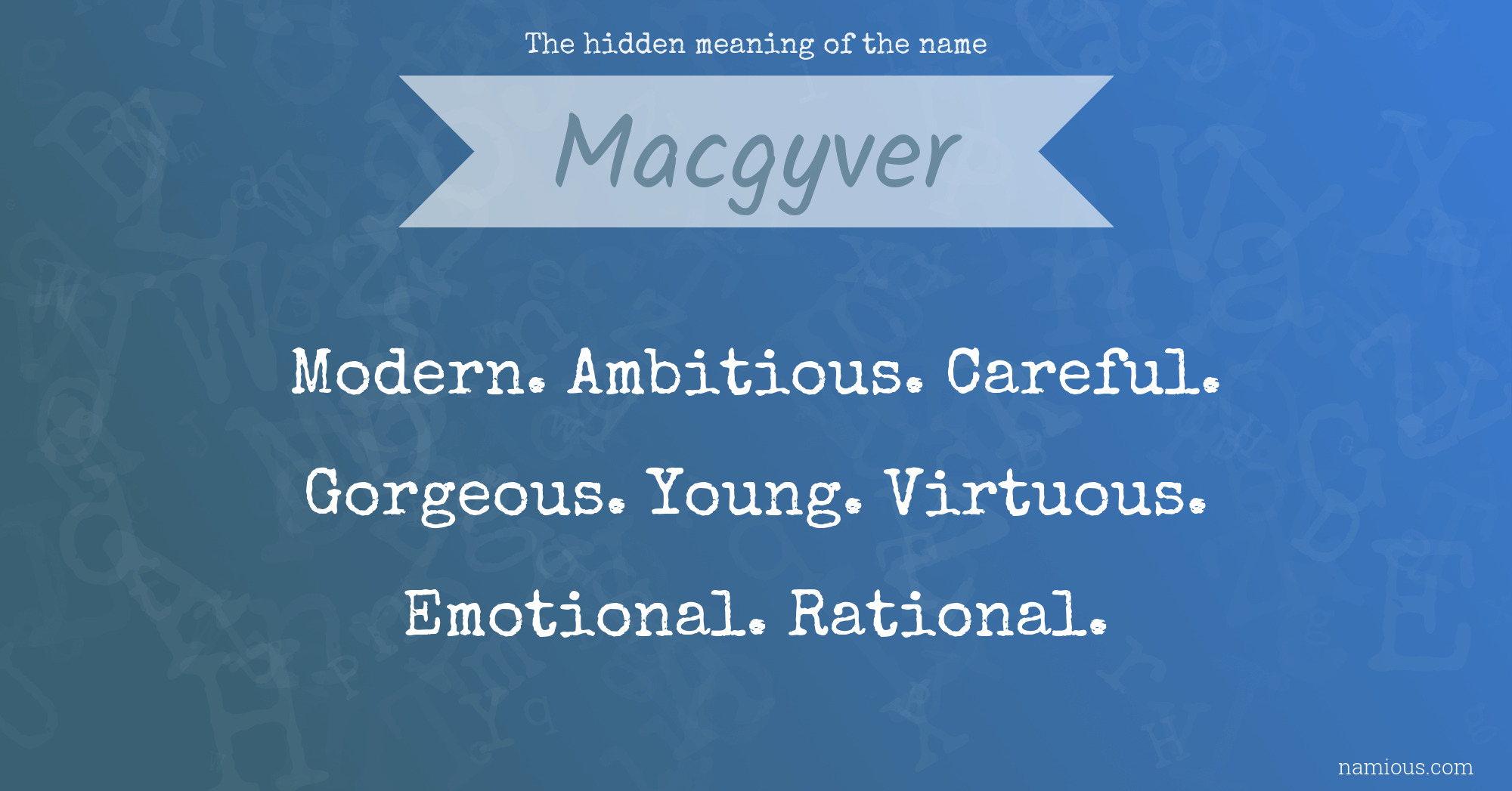 The hidden meaning of the name Macgyver