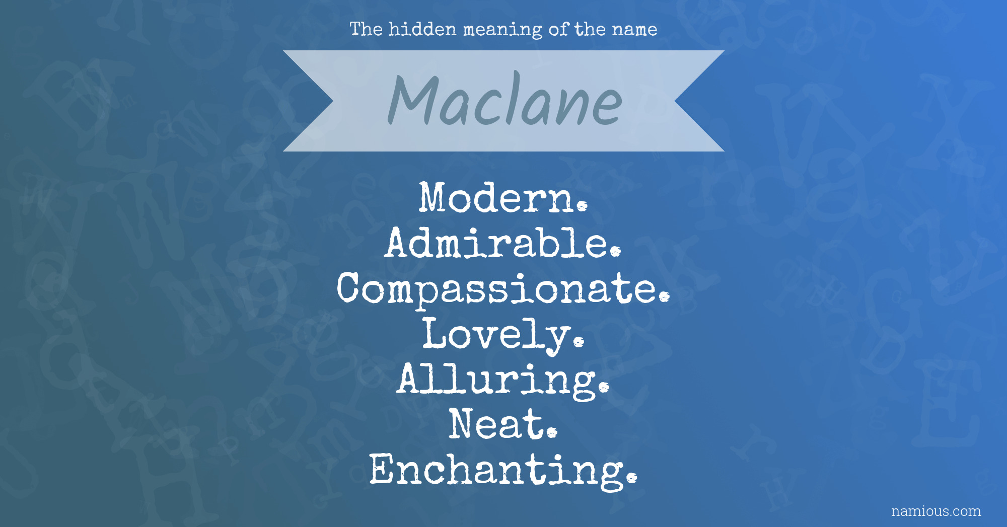 The hidden meaning of the name Maclane