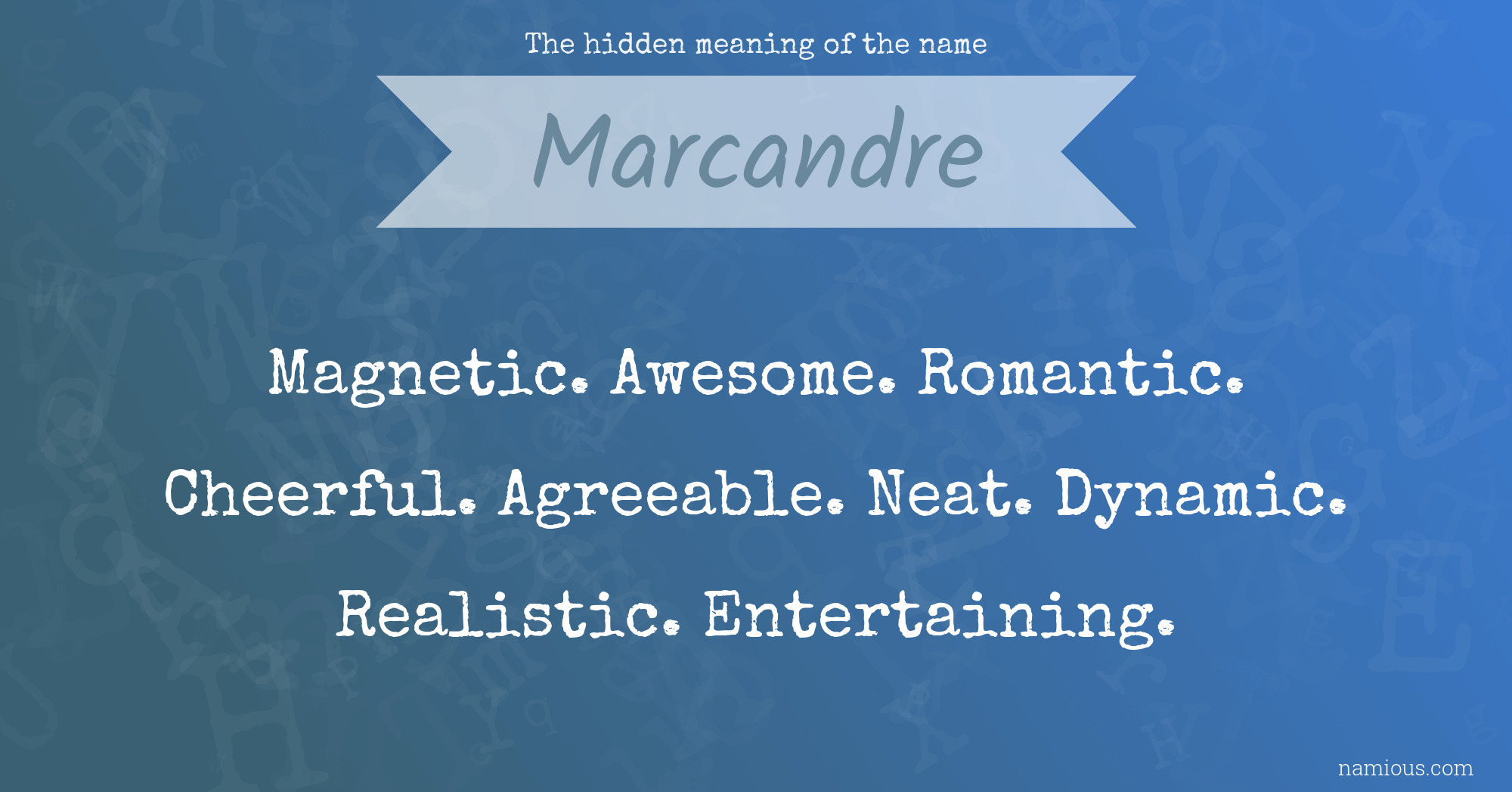 The hidden meaning of the name Marcandre