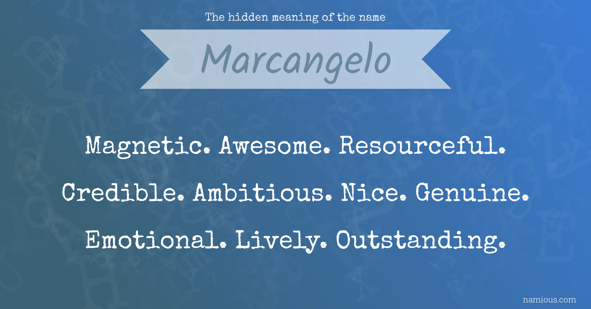The hidden meaning of the name Marcangelo