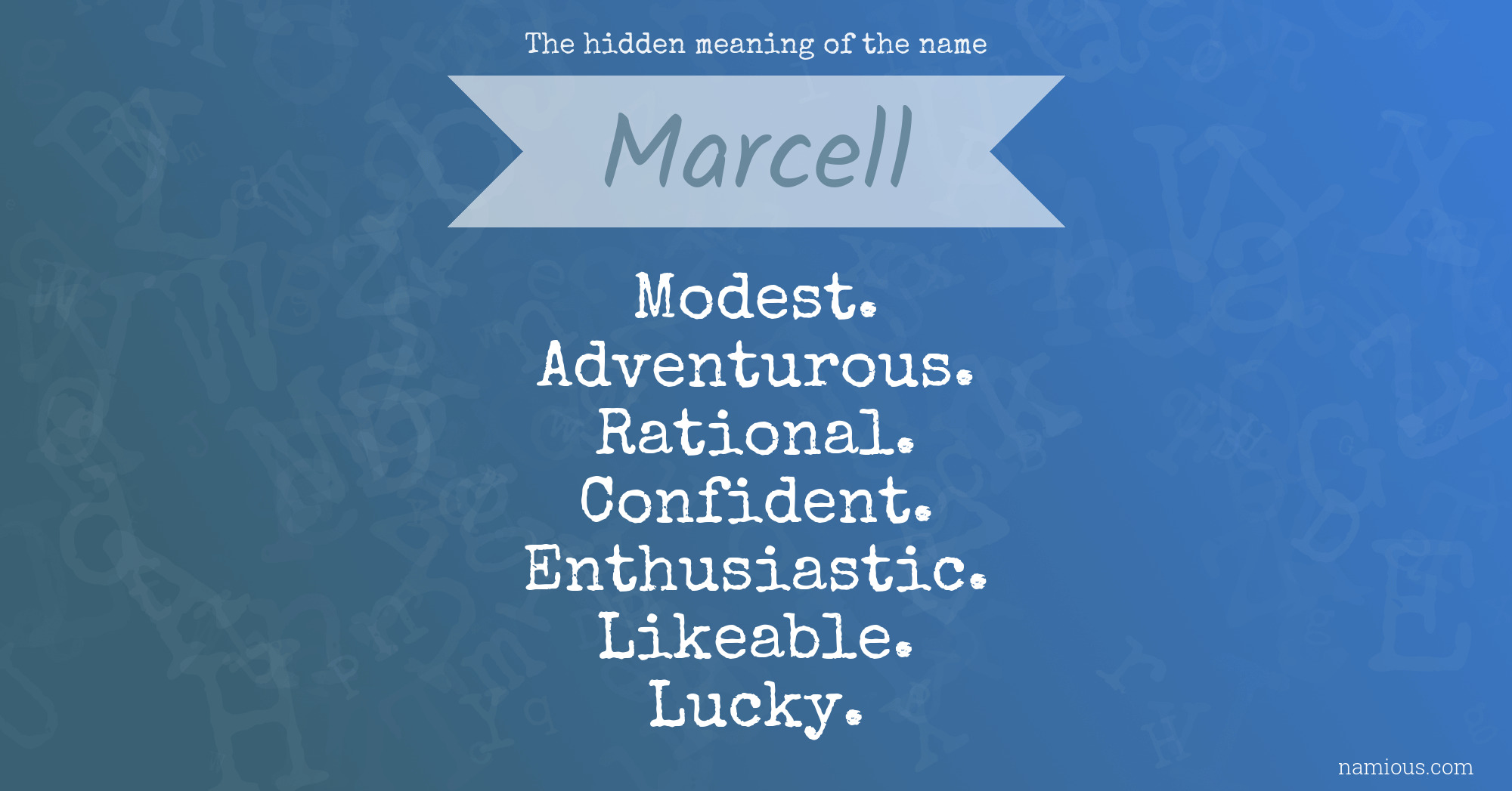 The hidden meaning of the name Marcell