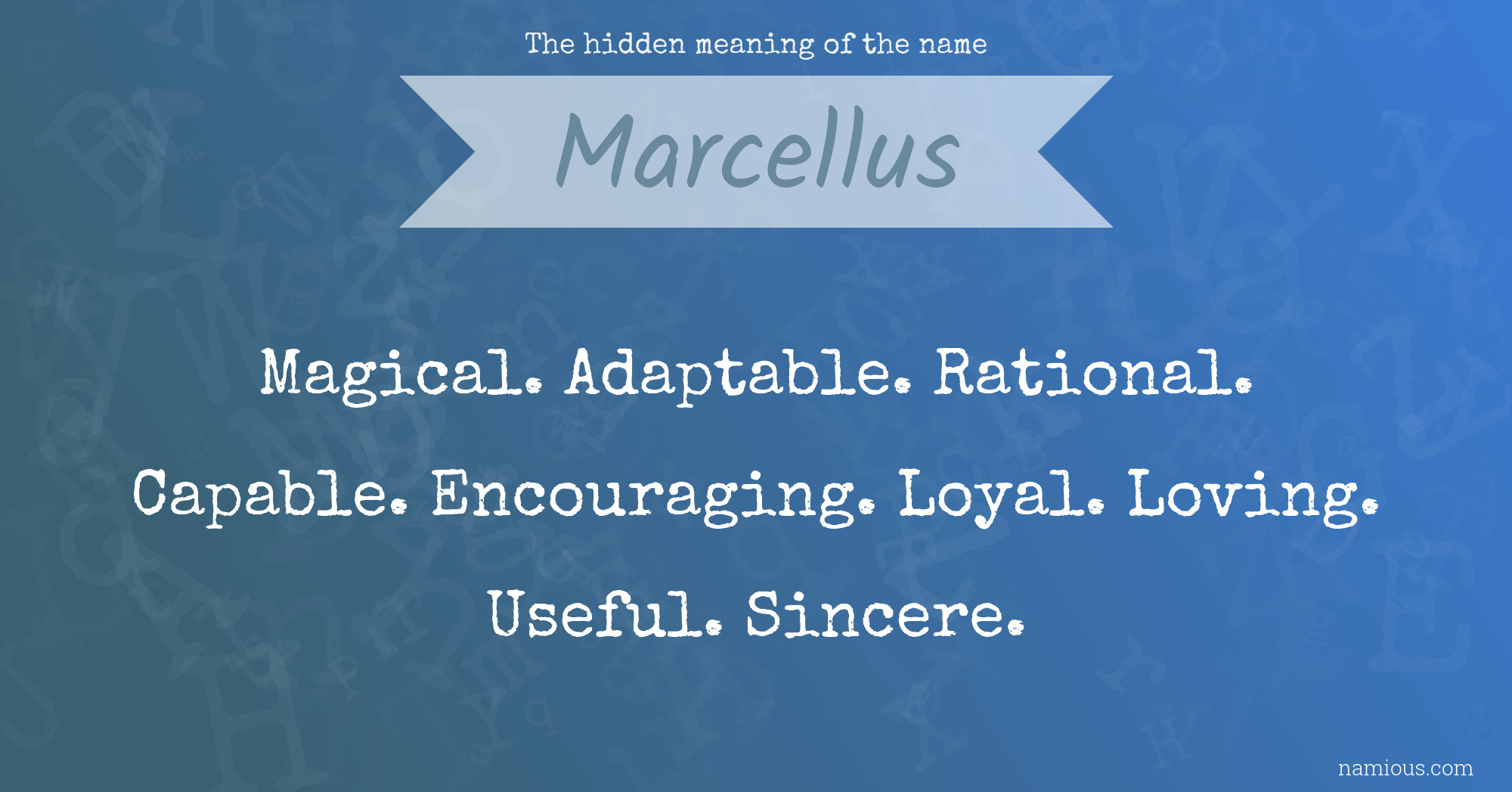 The hidden meaning of the name Marcellus