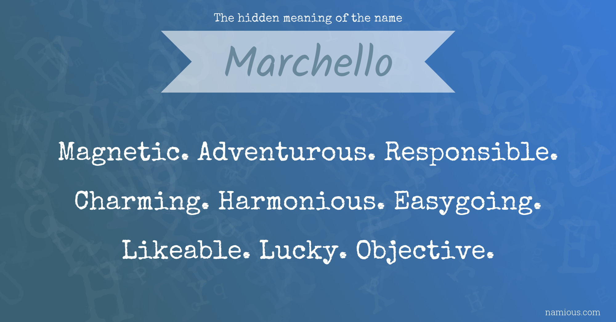 The hidden meaning of the name Marchello