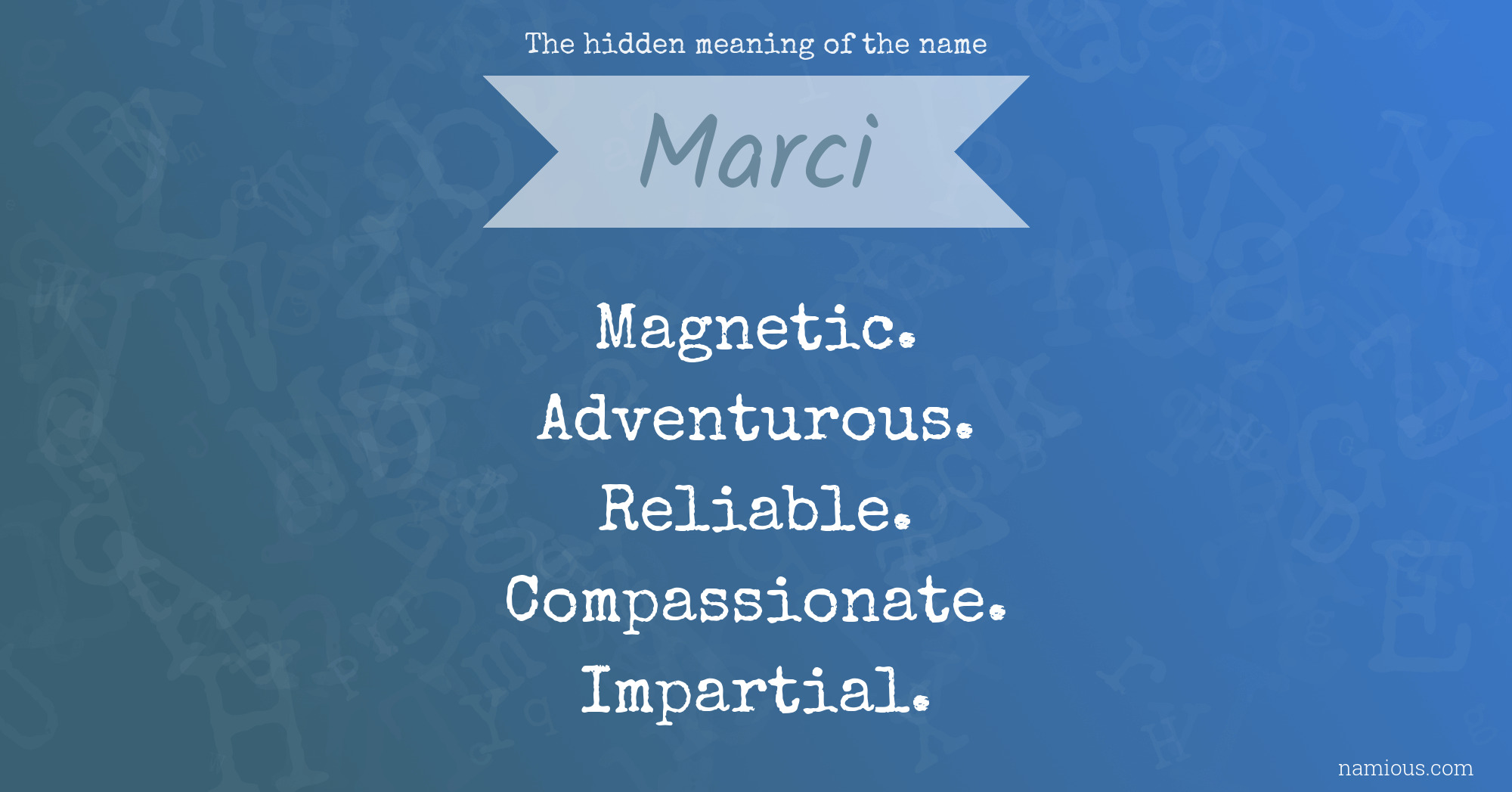 The hidden meaning of the name Marci