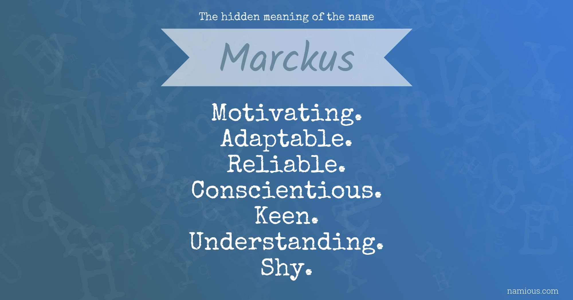 The hidden meaning of the name Marckus