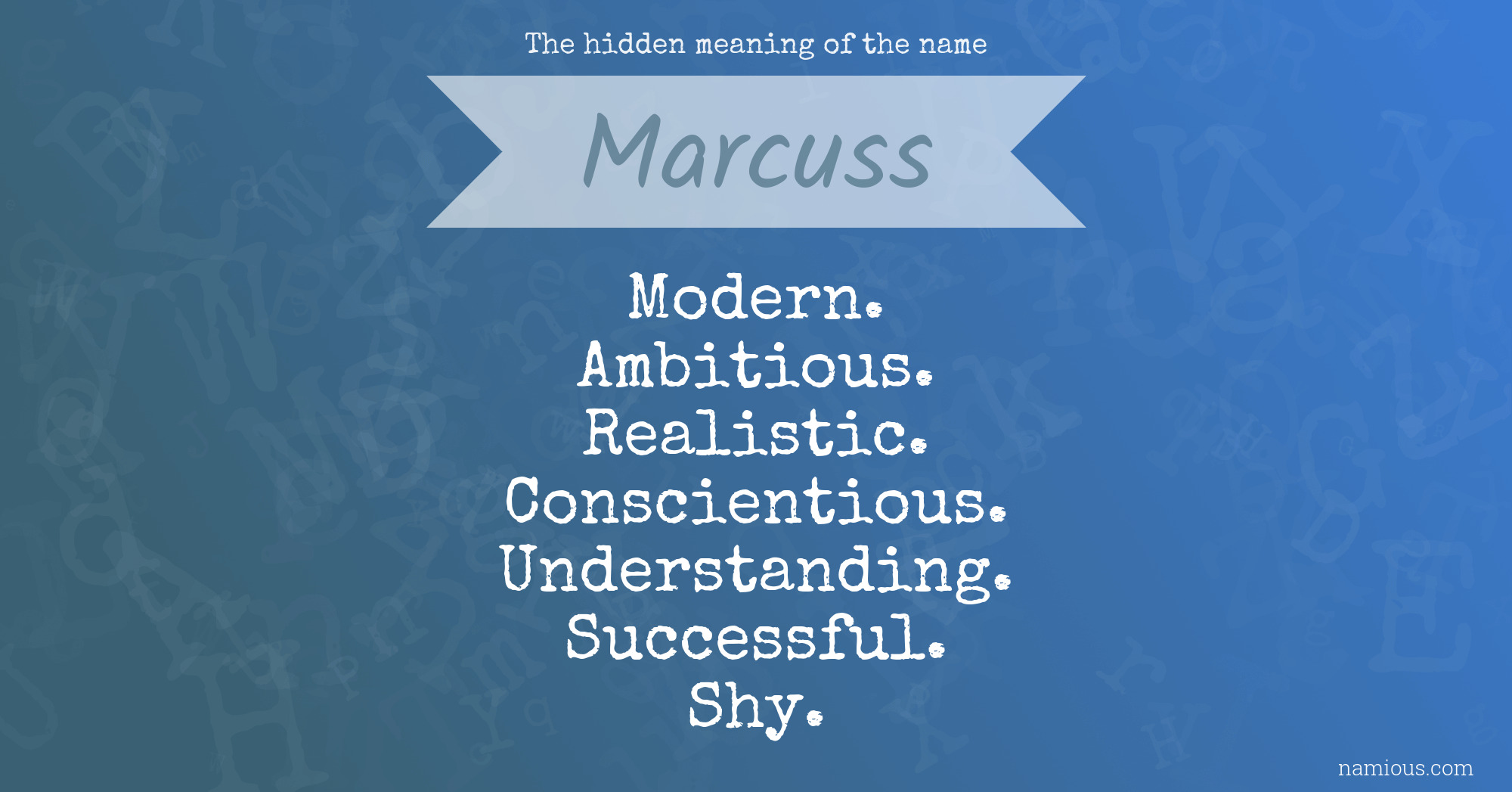 The hidden meaning of the name Marcuss